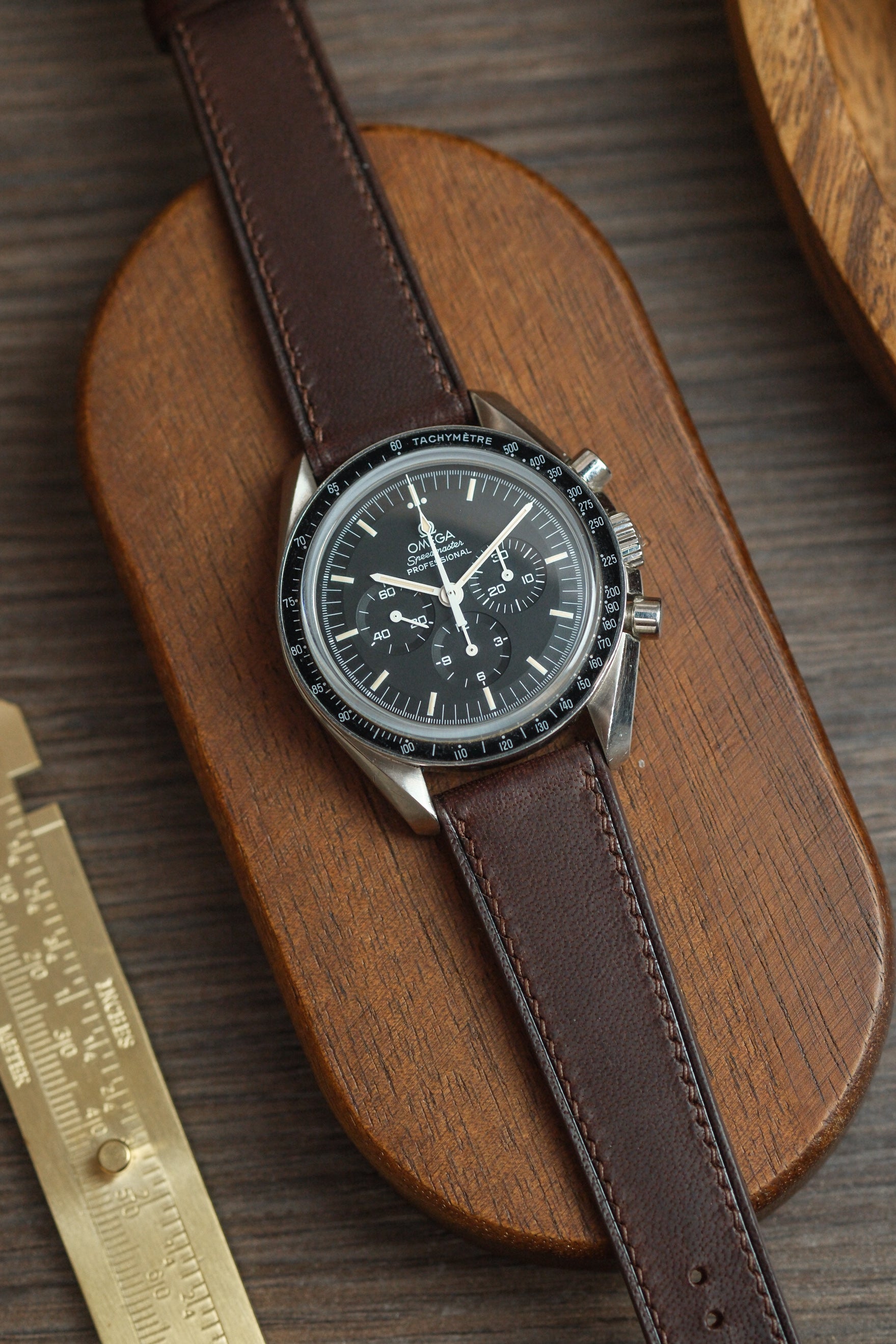 Dark Brown Kangaroo (Greasy Roo) Leather Strap - Artisan Straps