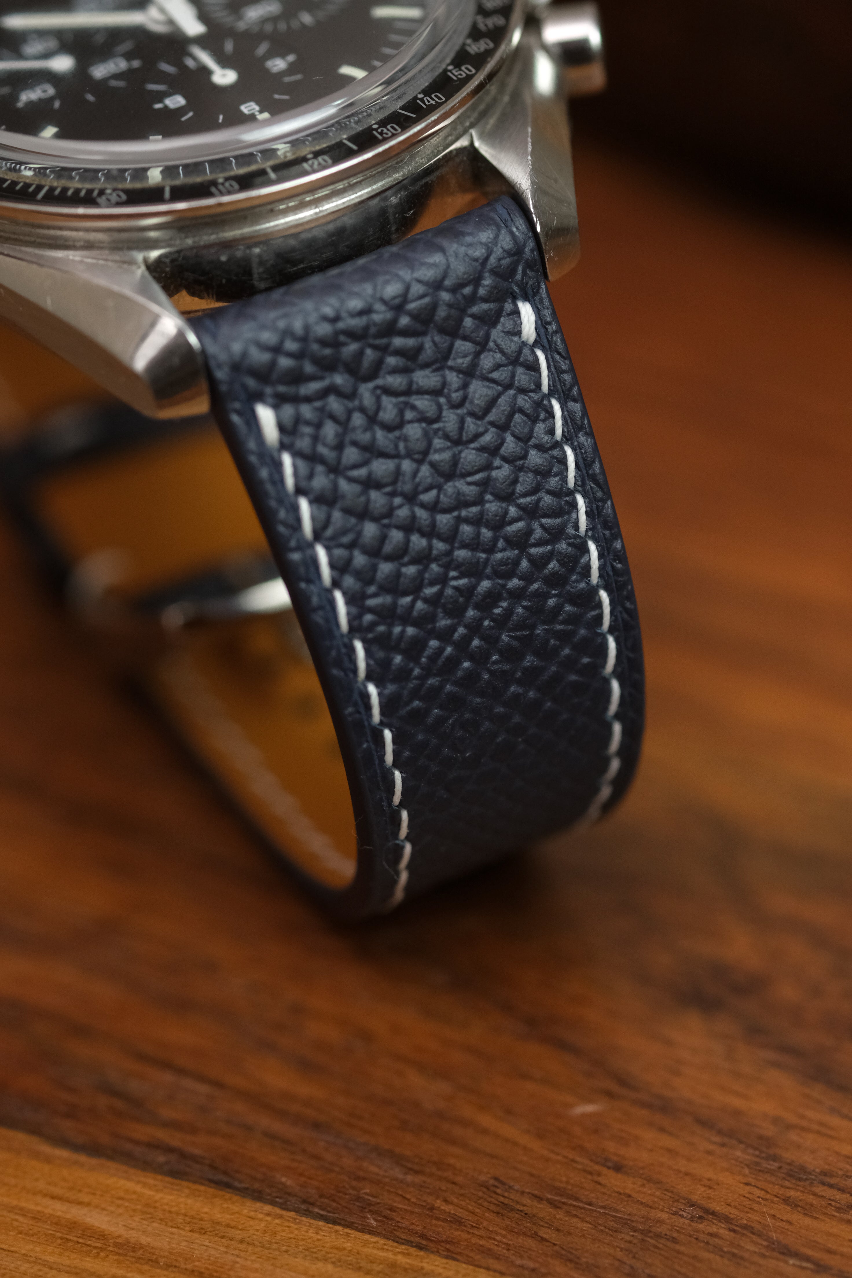 Navy Epsom Leather Strap (MTO) - Artisan Straps