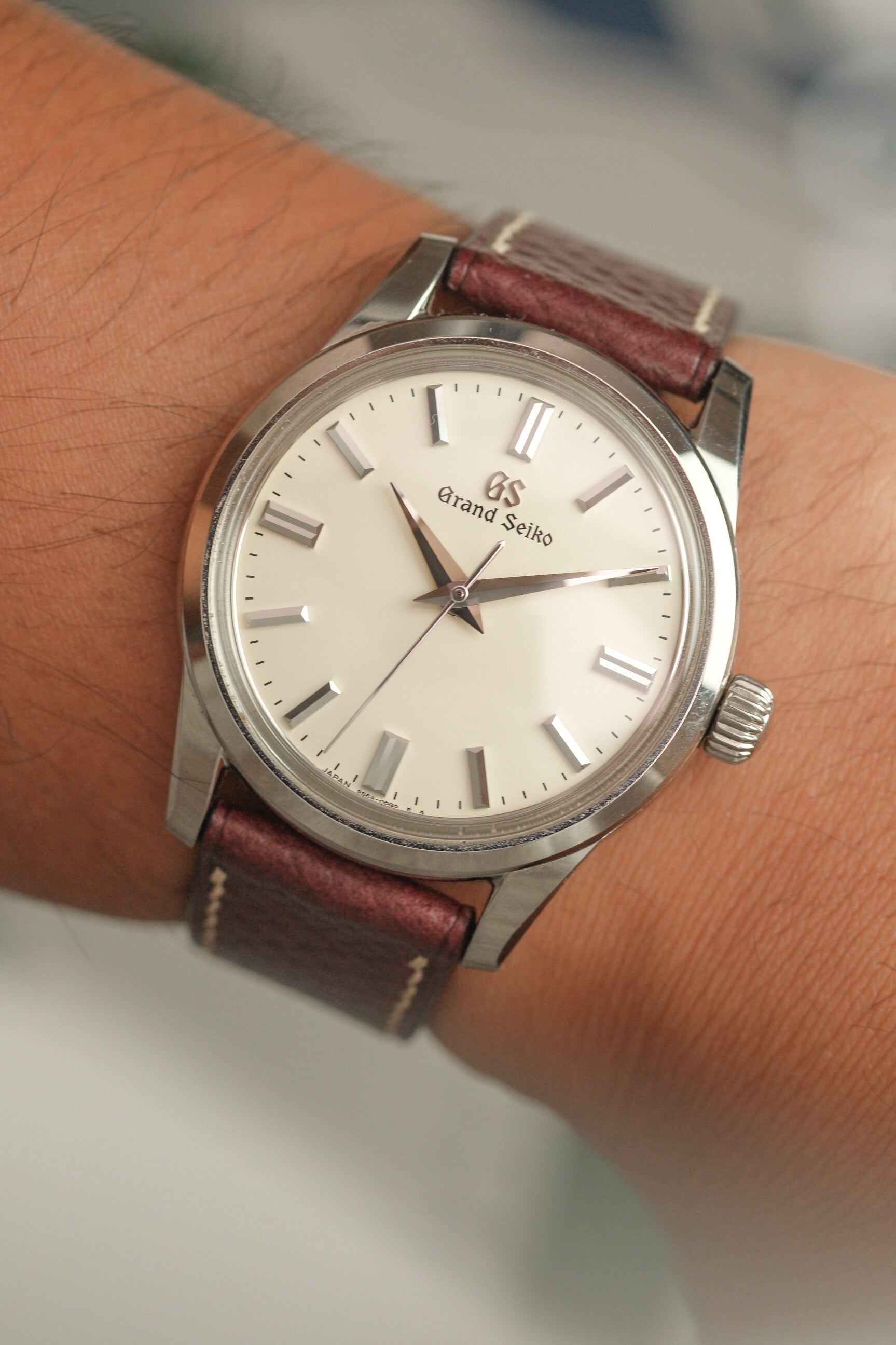 Burgundy Buttero Hatch Leather Strap