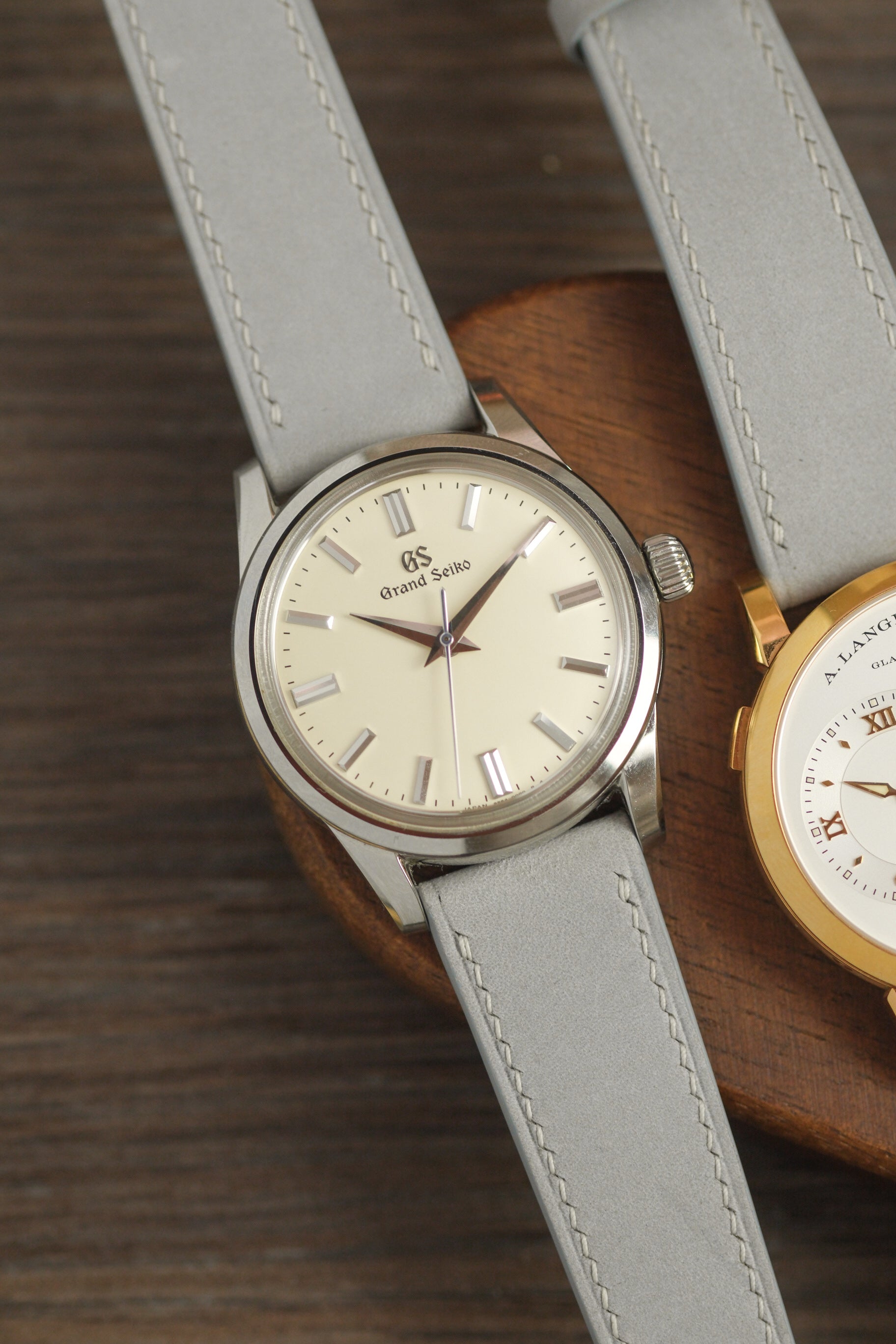 Light Grey Nubuck Leather Strap