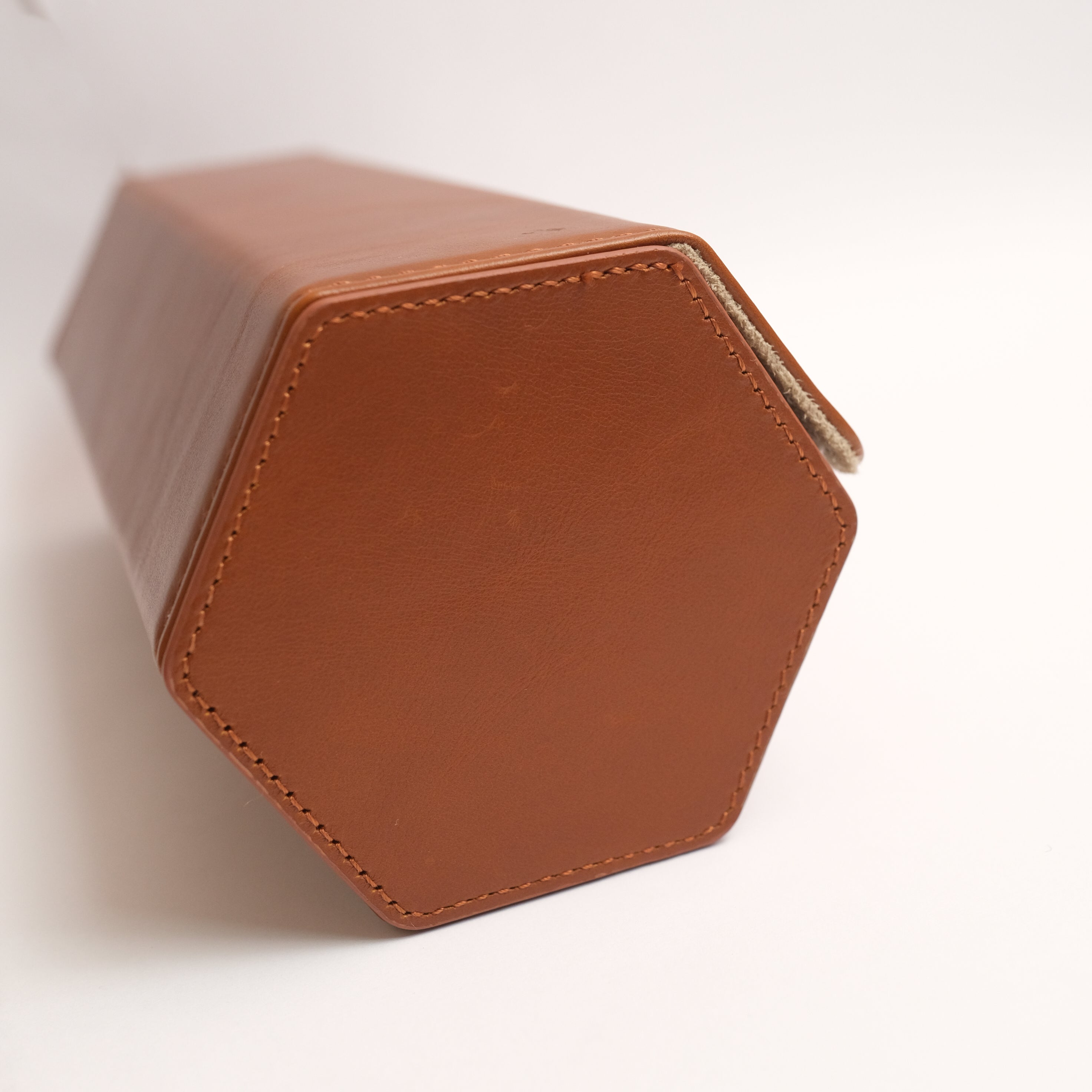 Hexad Trio - Cowhide Watch Case in Brown/Beige - Artisan Straps