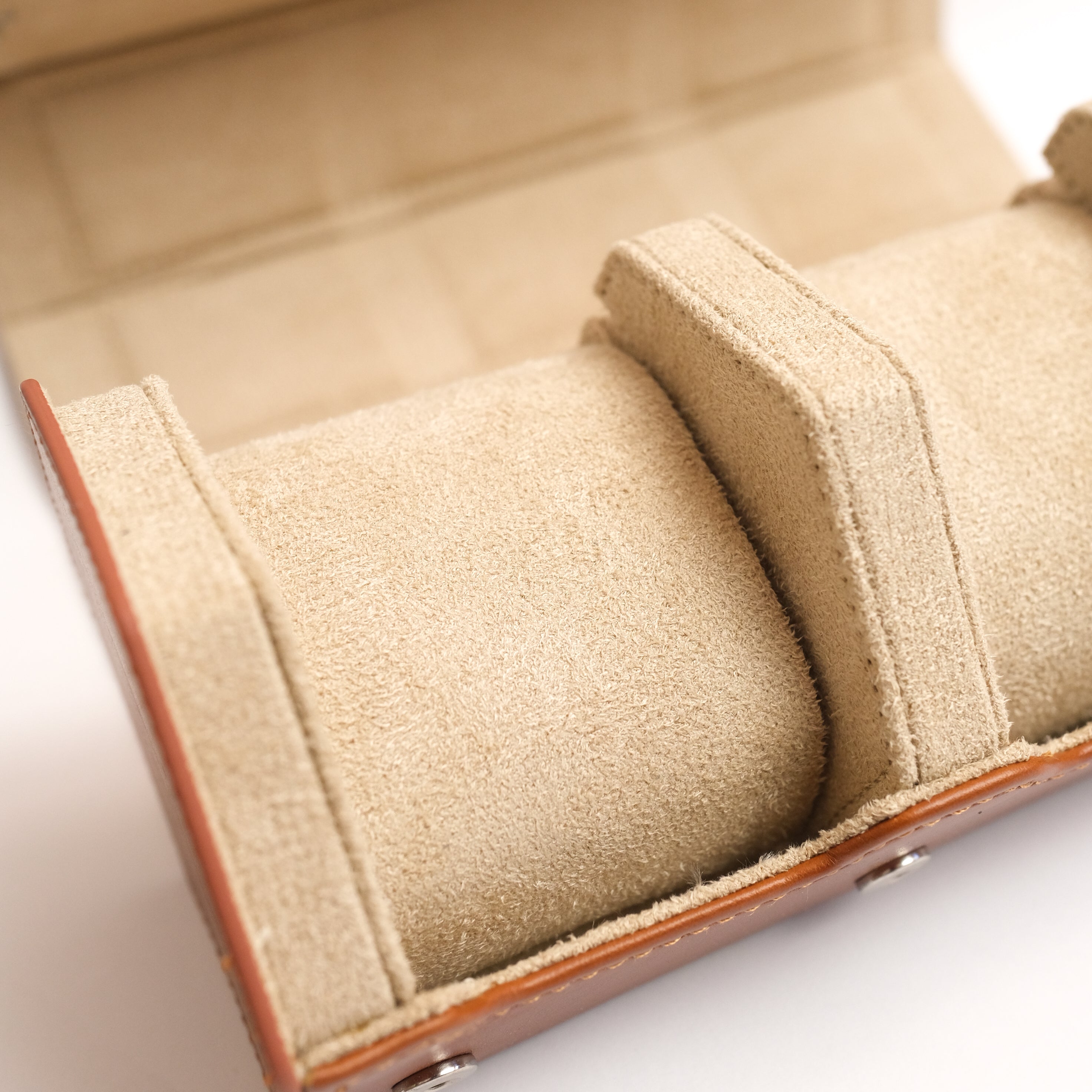 Hexad Trio - Cowhide Watch Case in Brown/Beige - Artisan Straps