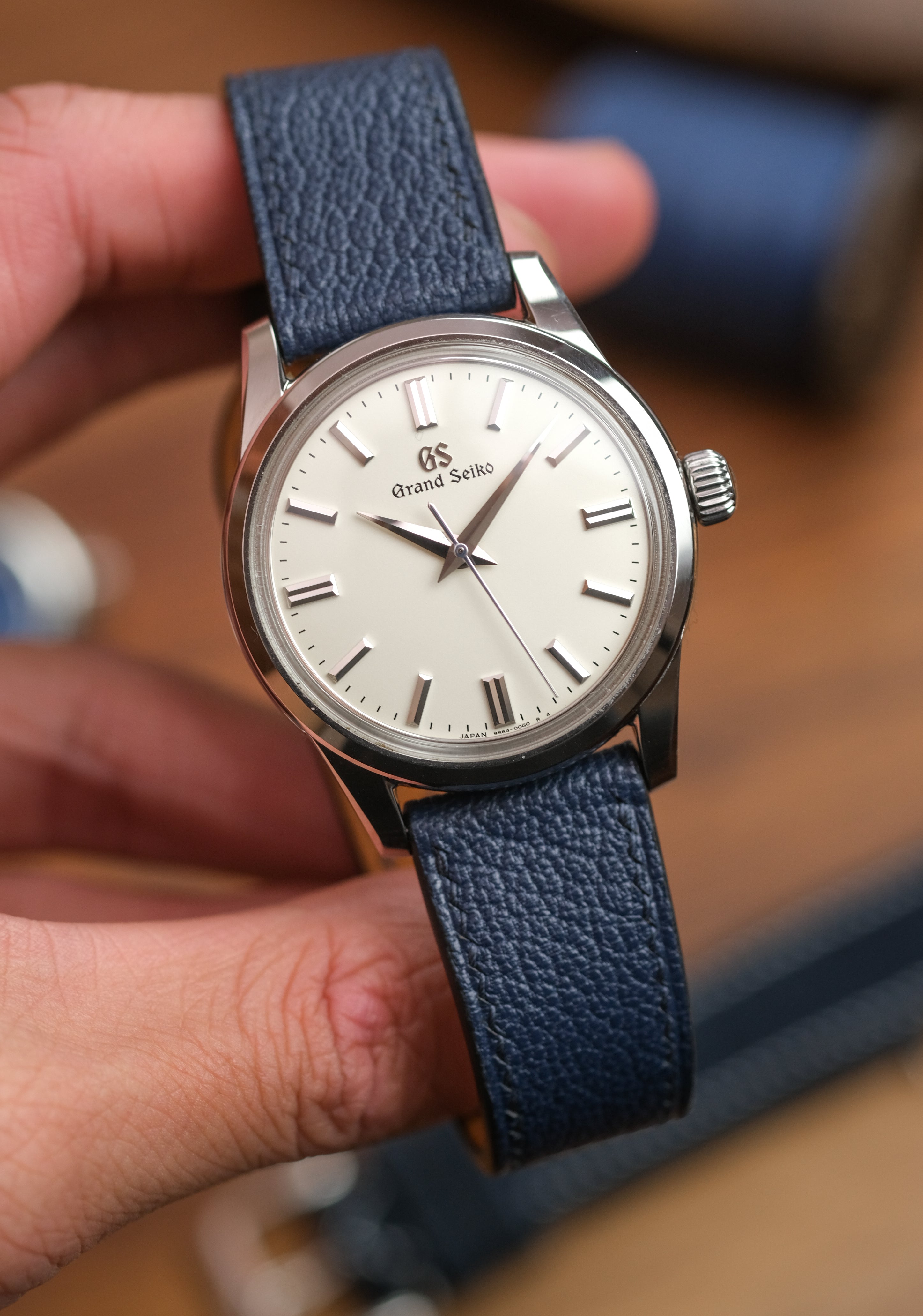 Navy Chèvre Leather Strap - Artisan Straps