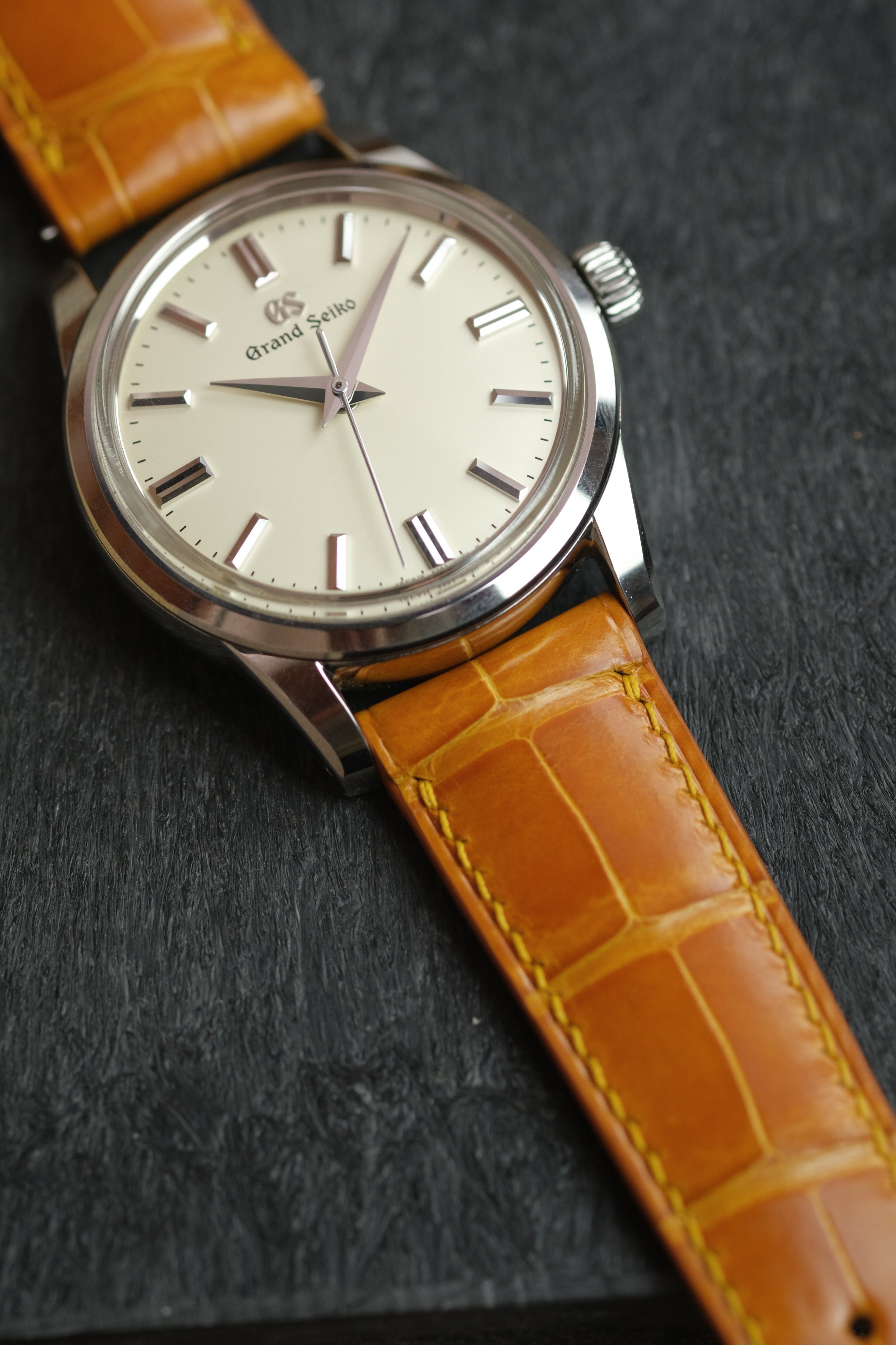 Tangerine Glazed Alligator (Padded) Leather Strap