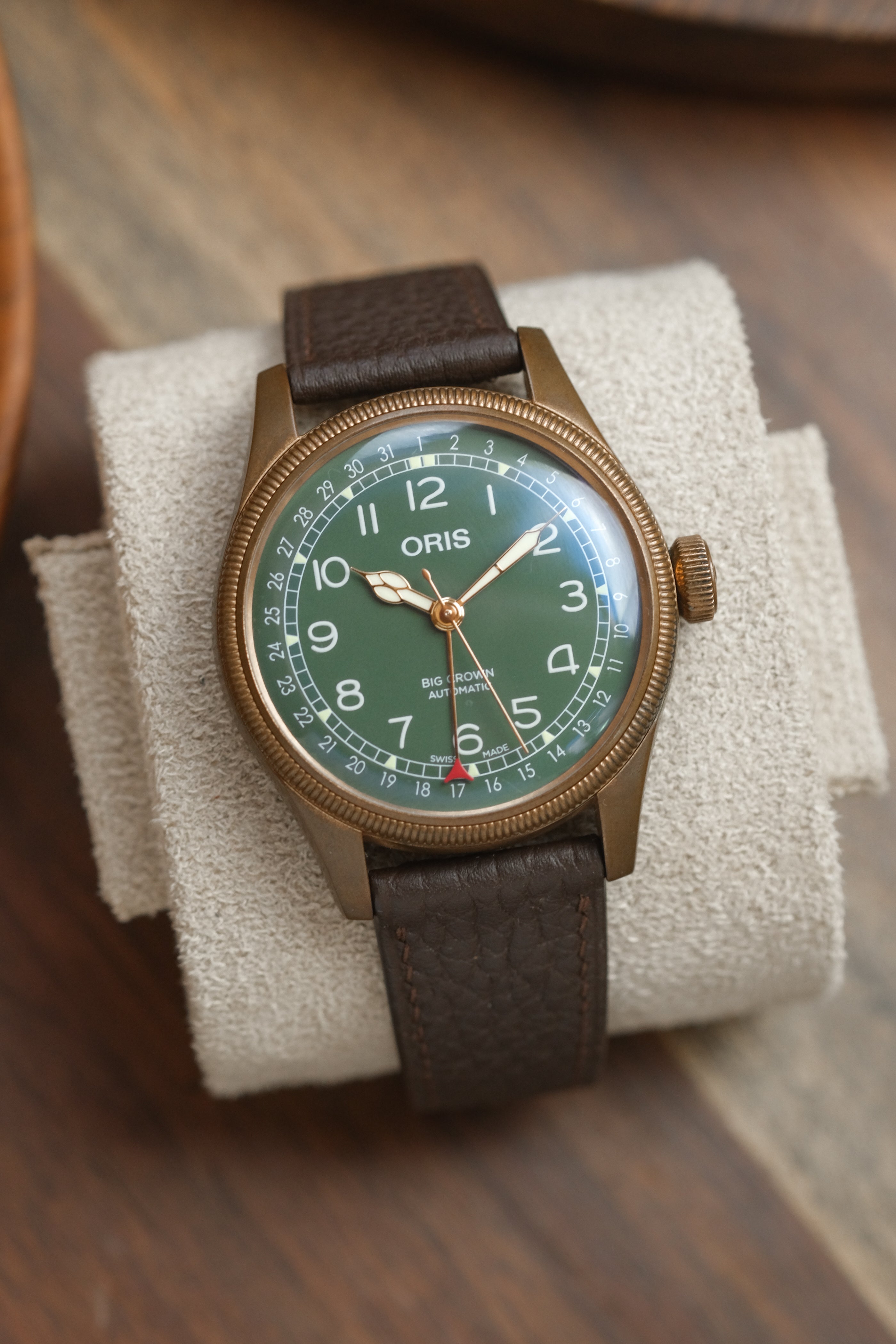 Dark Brown Shrunken Calf Leather Strap