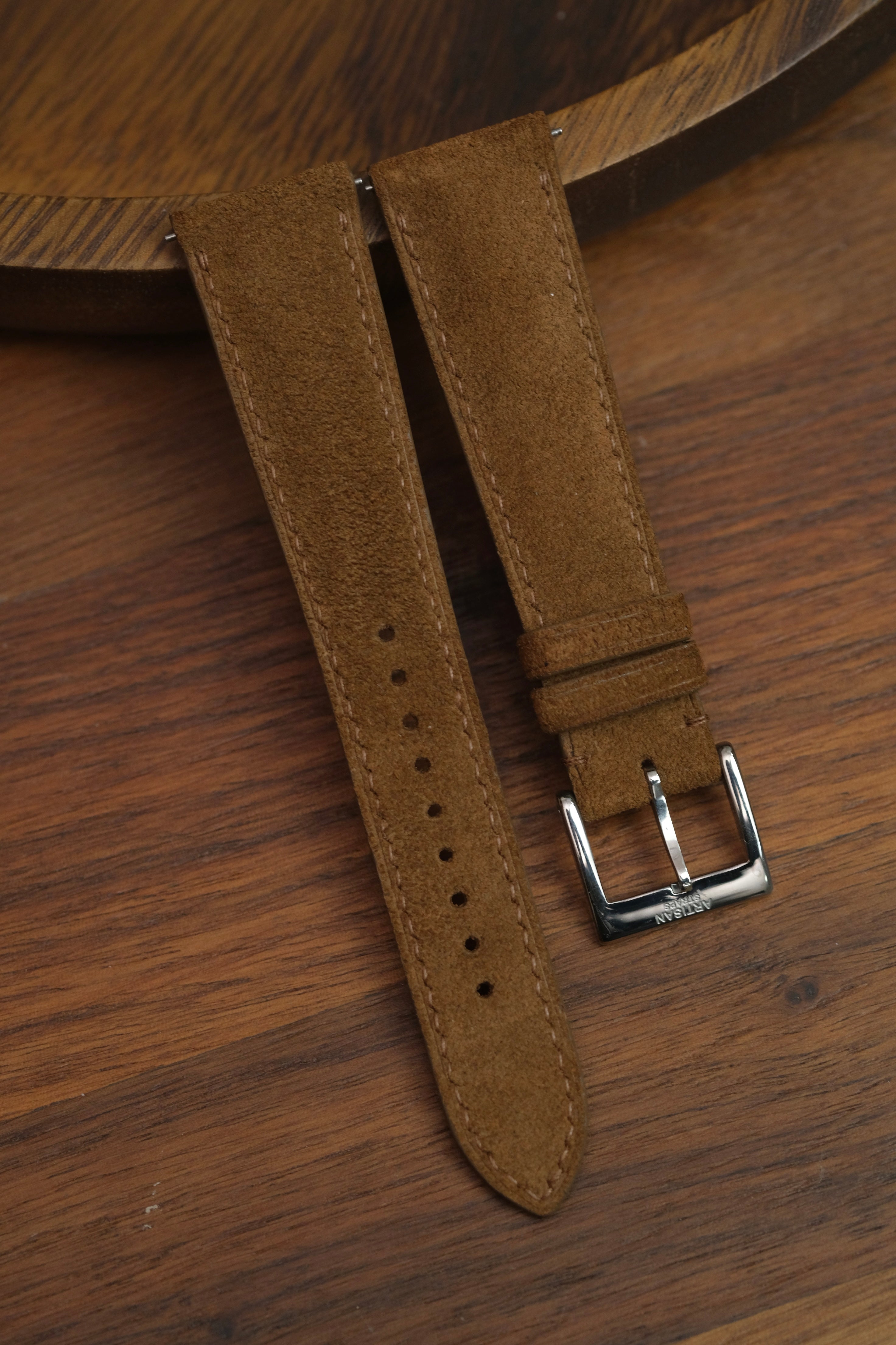Whiskey Suede (Padded) Leather Strap - Artisan Straps