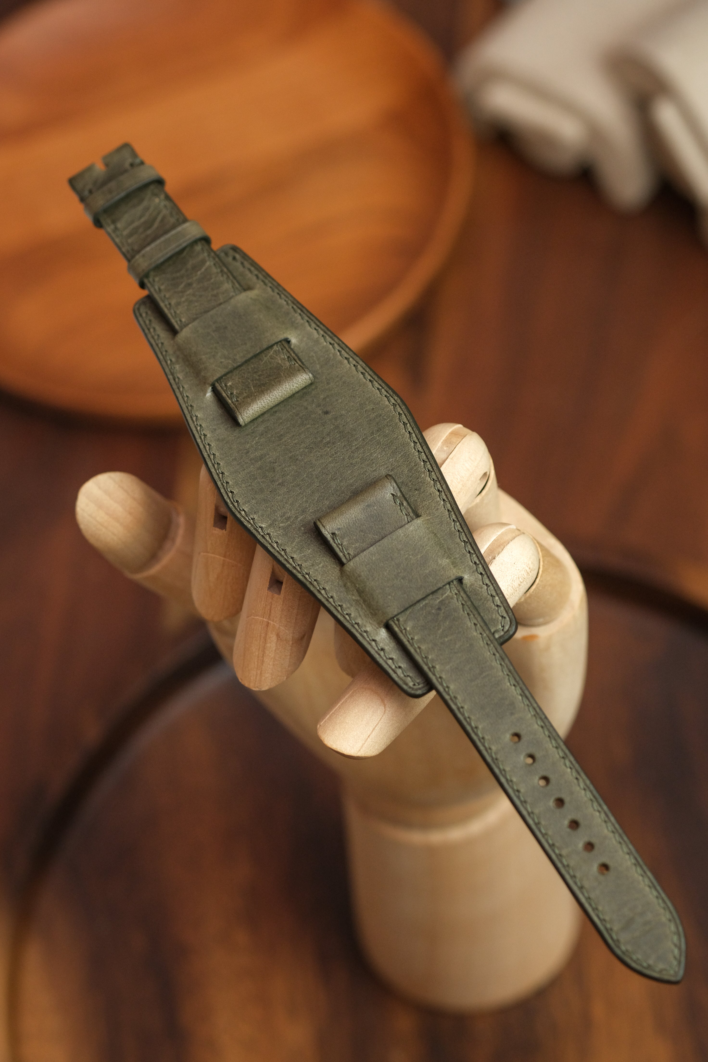 Correa de piel de vaca encerada de Grigrio