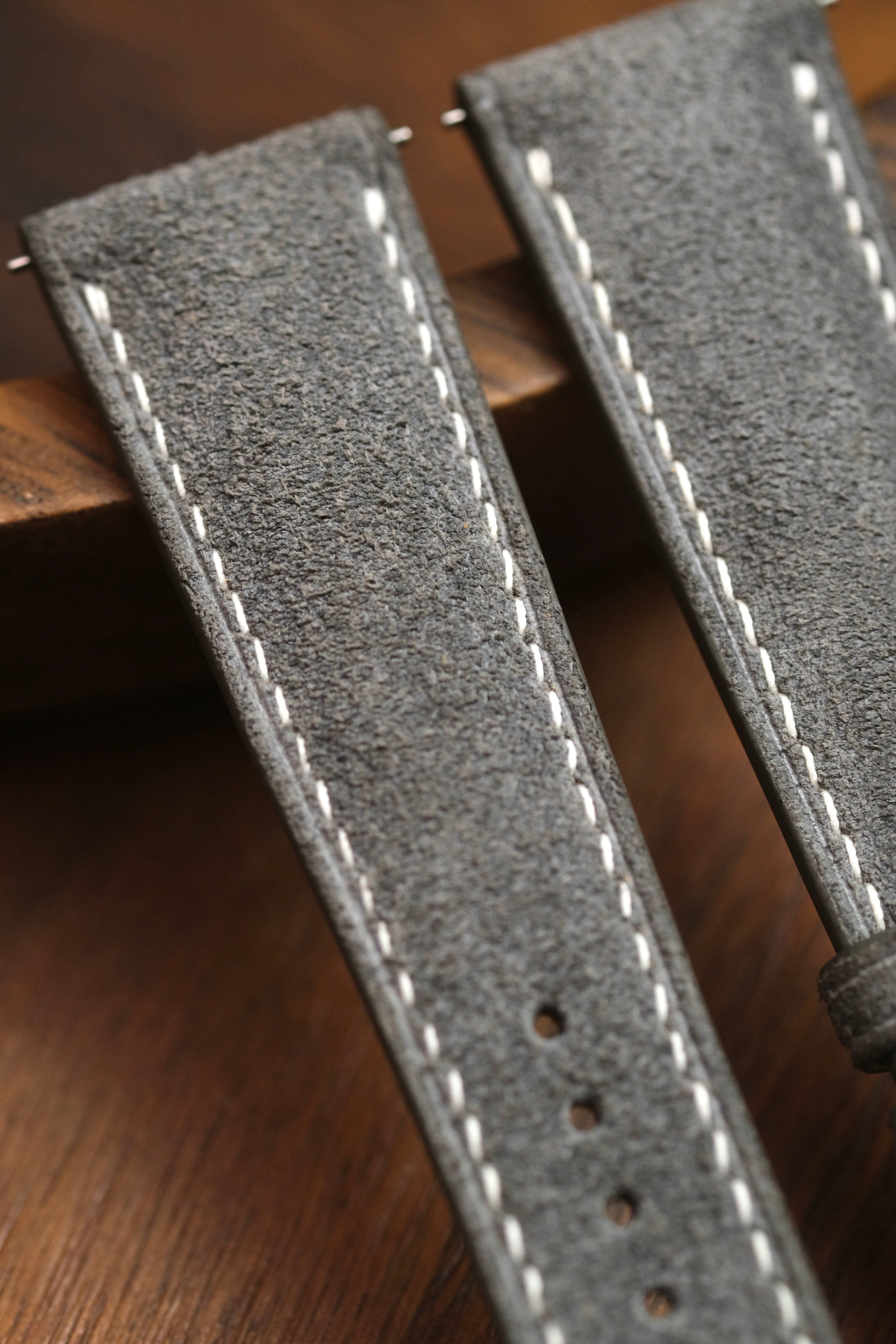 Grey Suede (Padded) Leather Strap