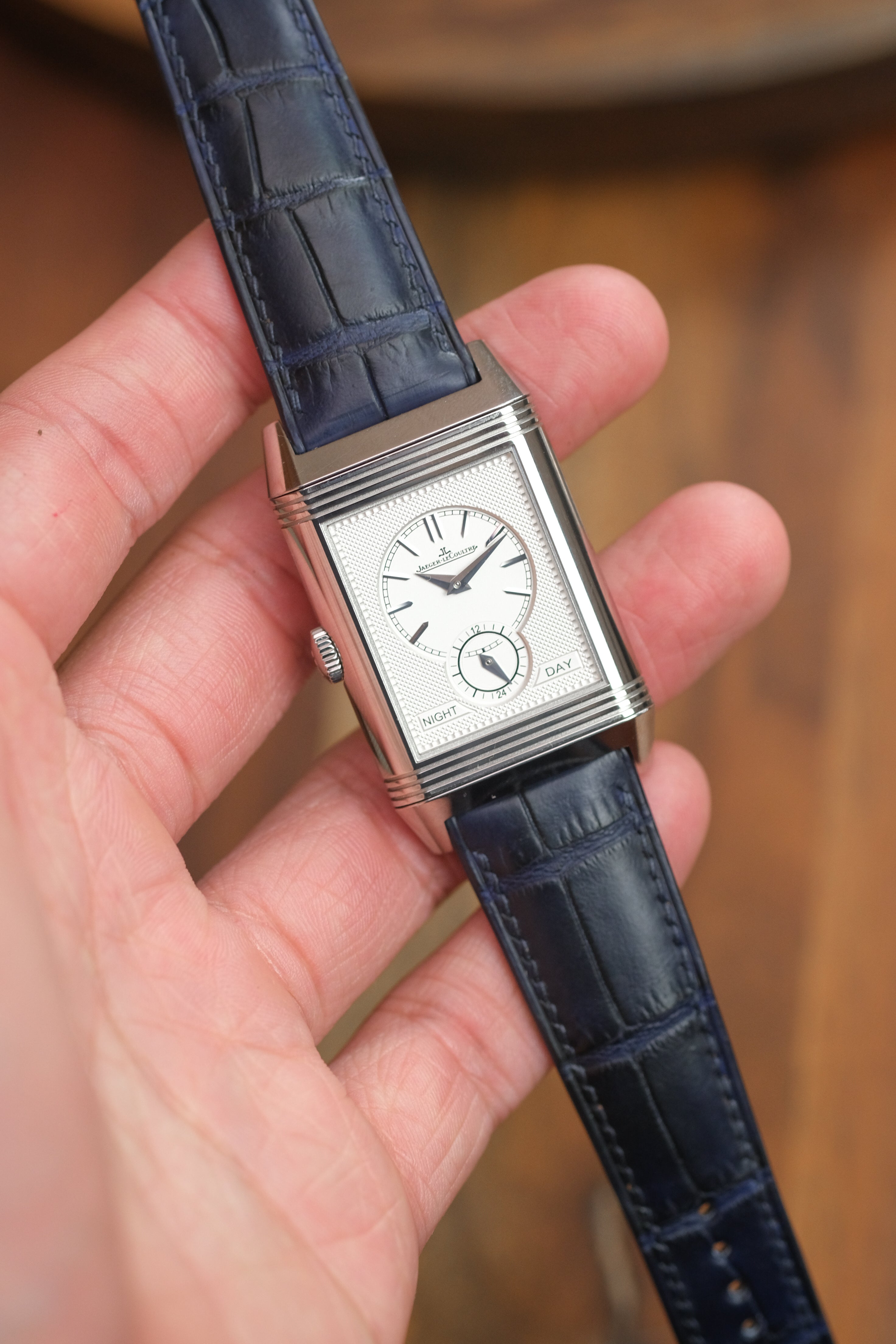 Navy Alligator (Padded) Leather Strap (MTO) - Artisan Straps