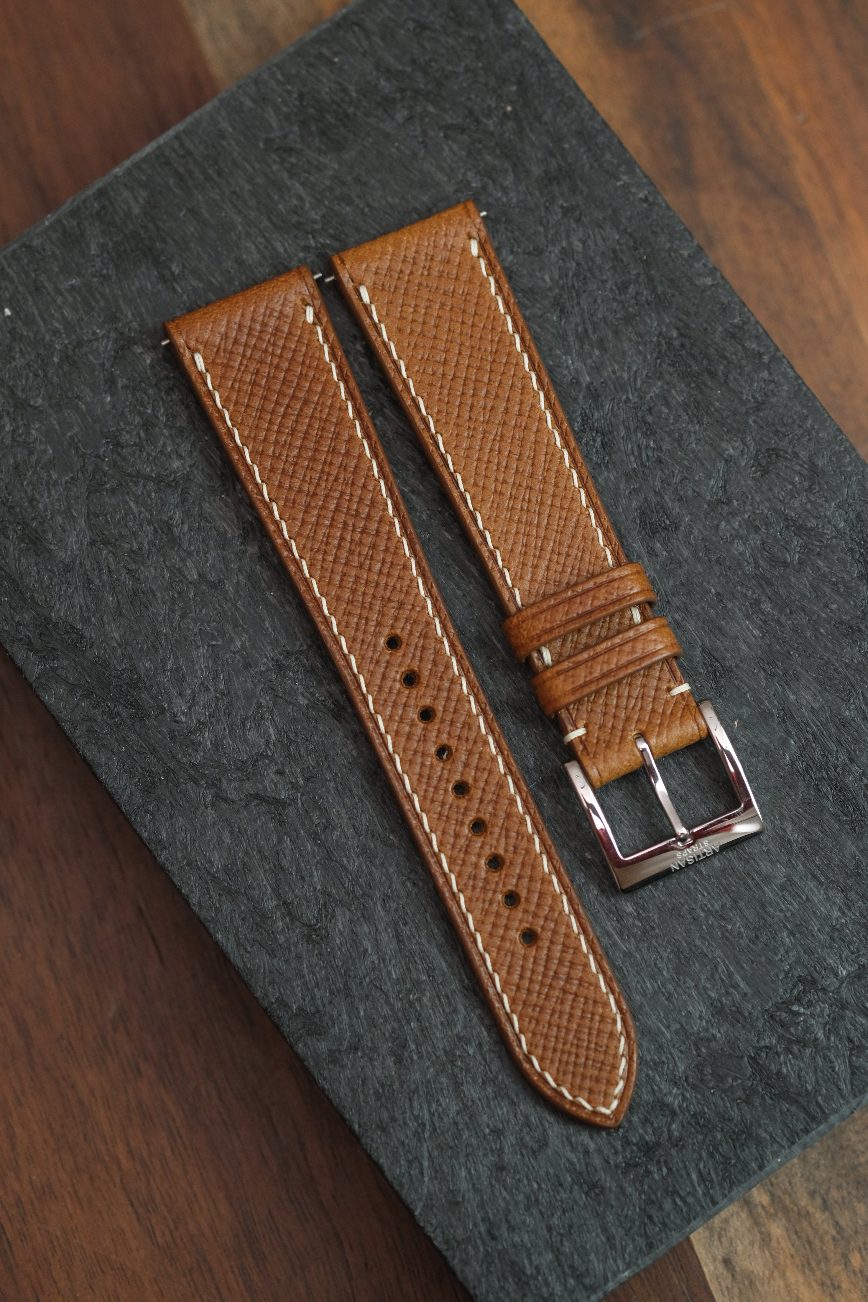 Whiskey Buttero Hatch Leather Strap - Artisan Straps