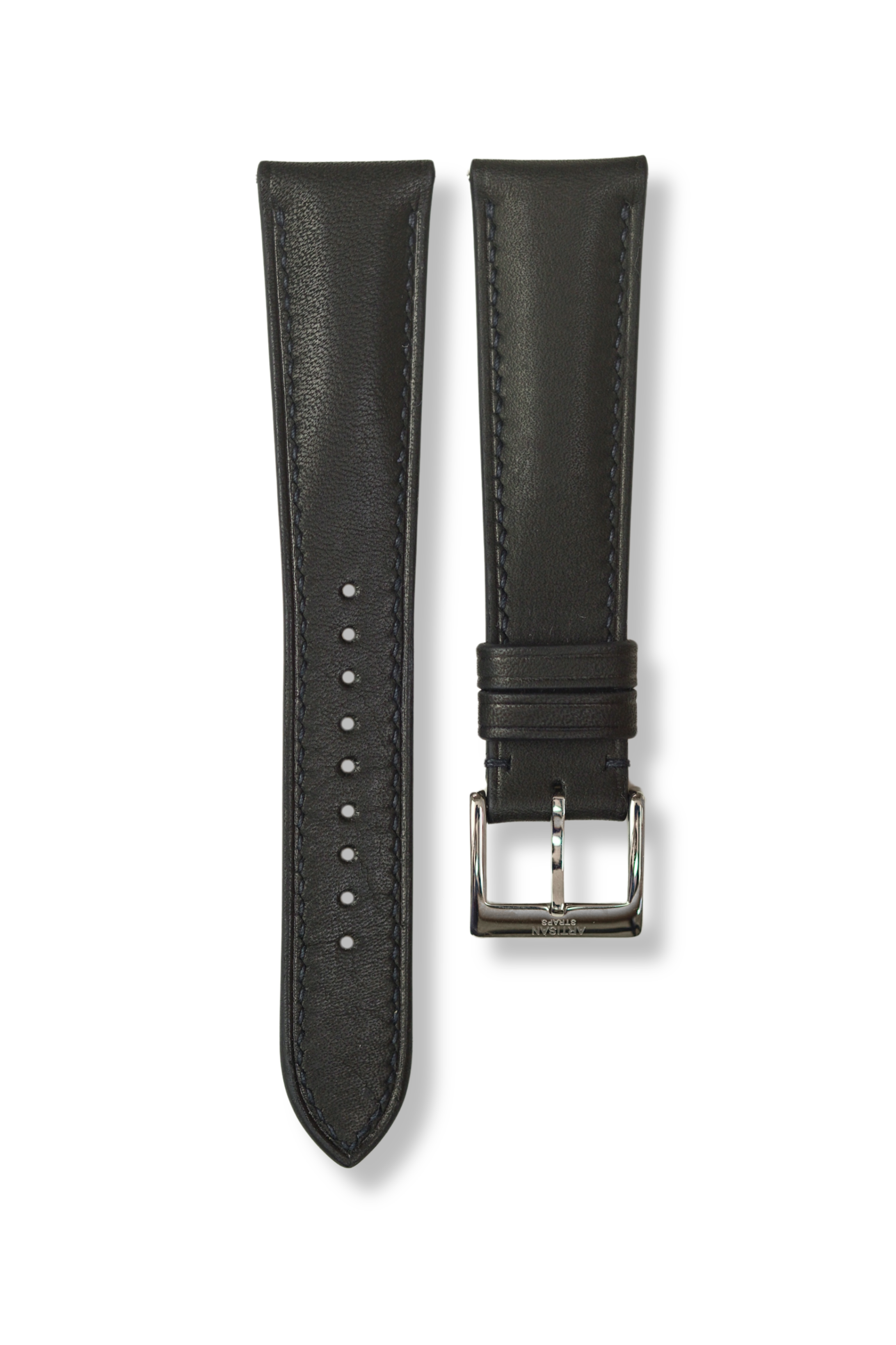 Black Novonappa Calf (Padded) Leather Strap - Artisan Straps