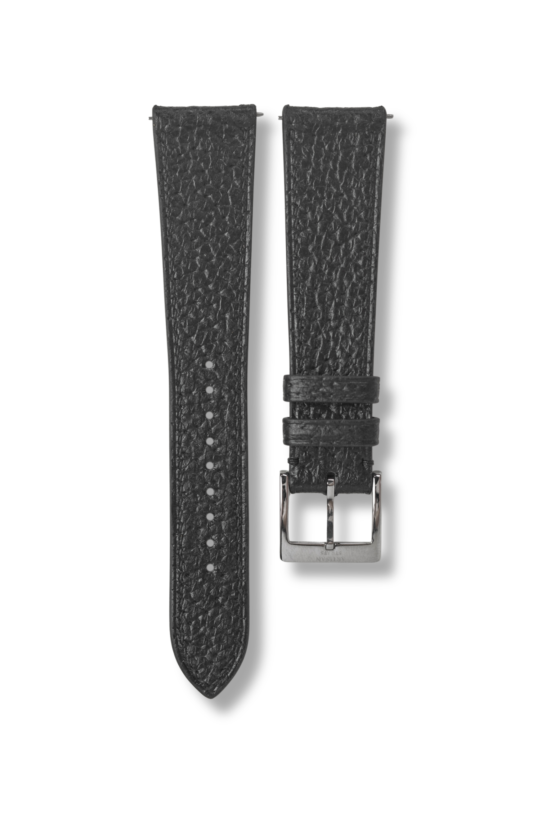 Black Pigskin Leather Strap