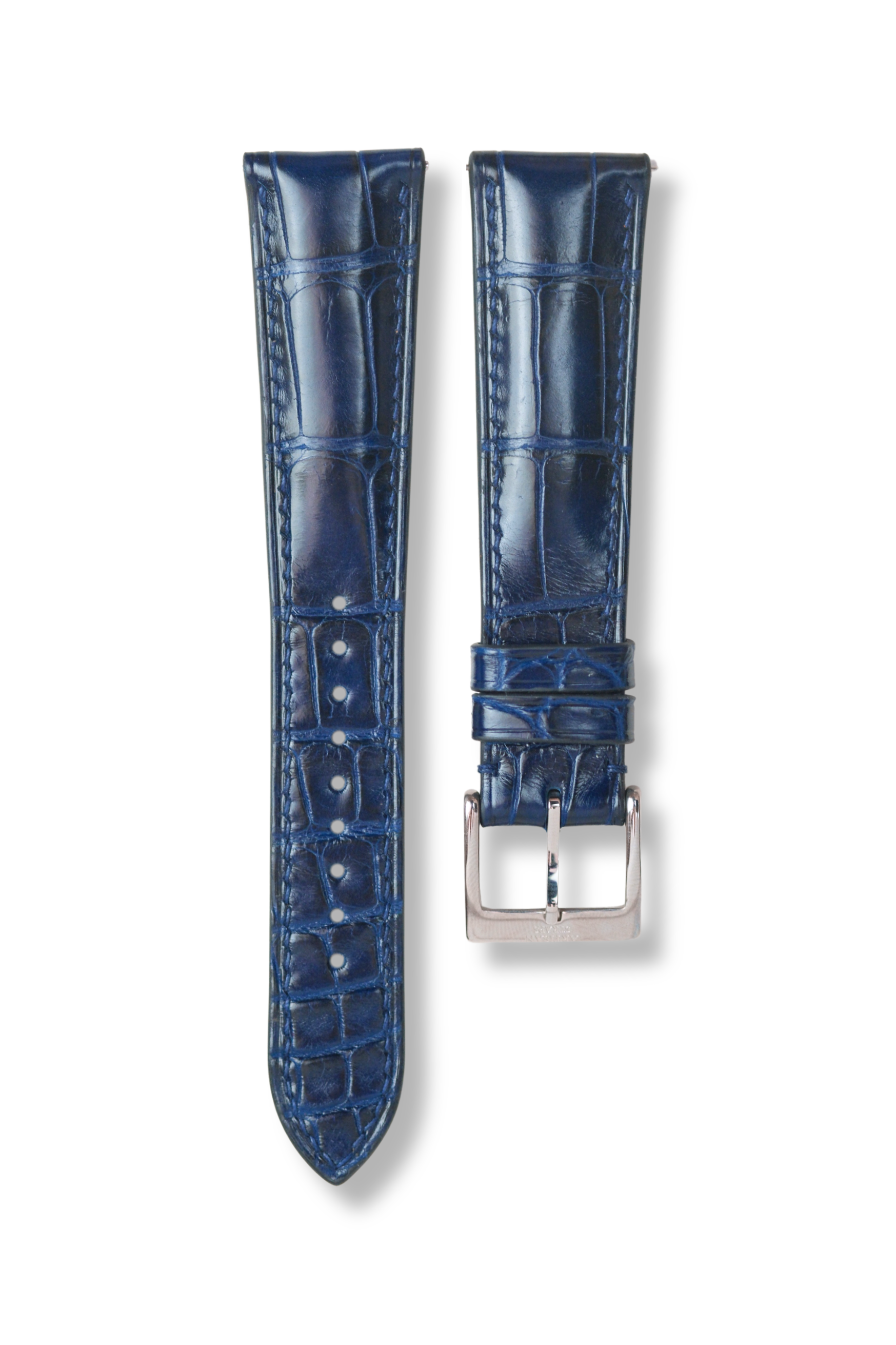 Blue Millenium Alligator (Padded) Leather Strap