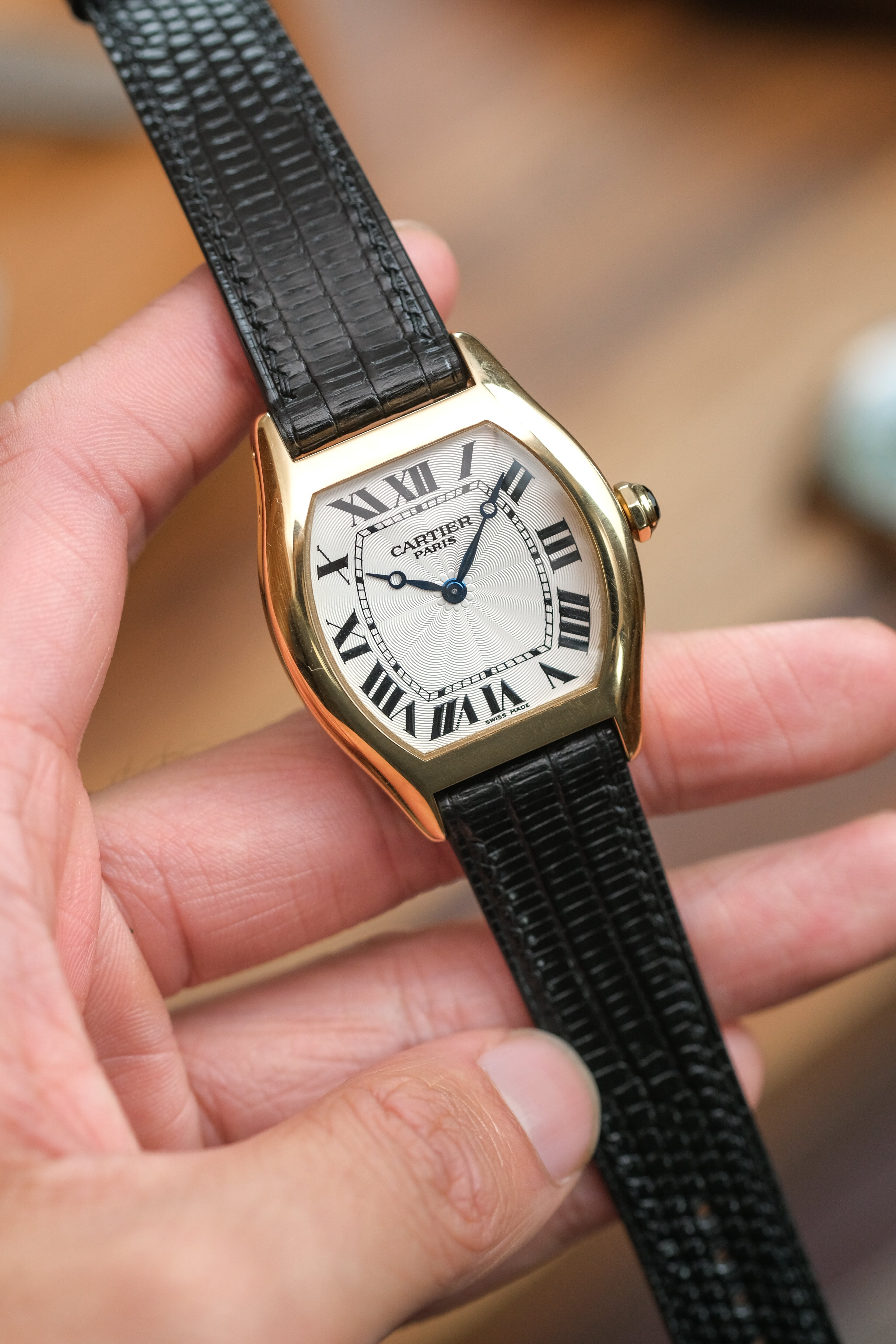 Black Lizard Leather Strap