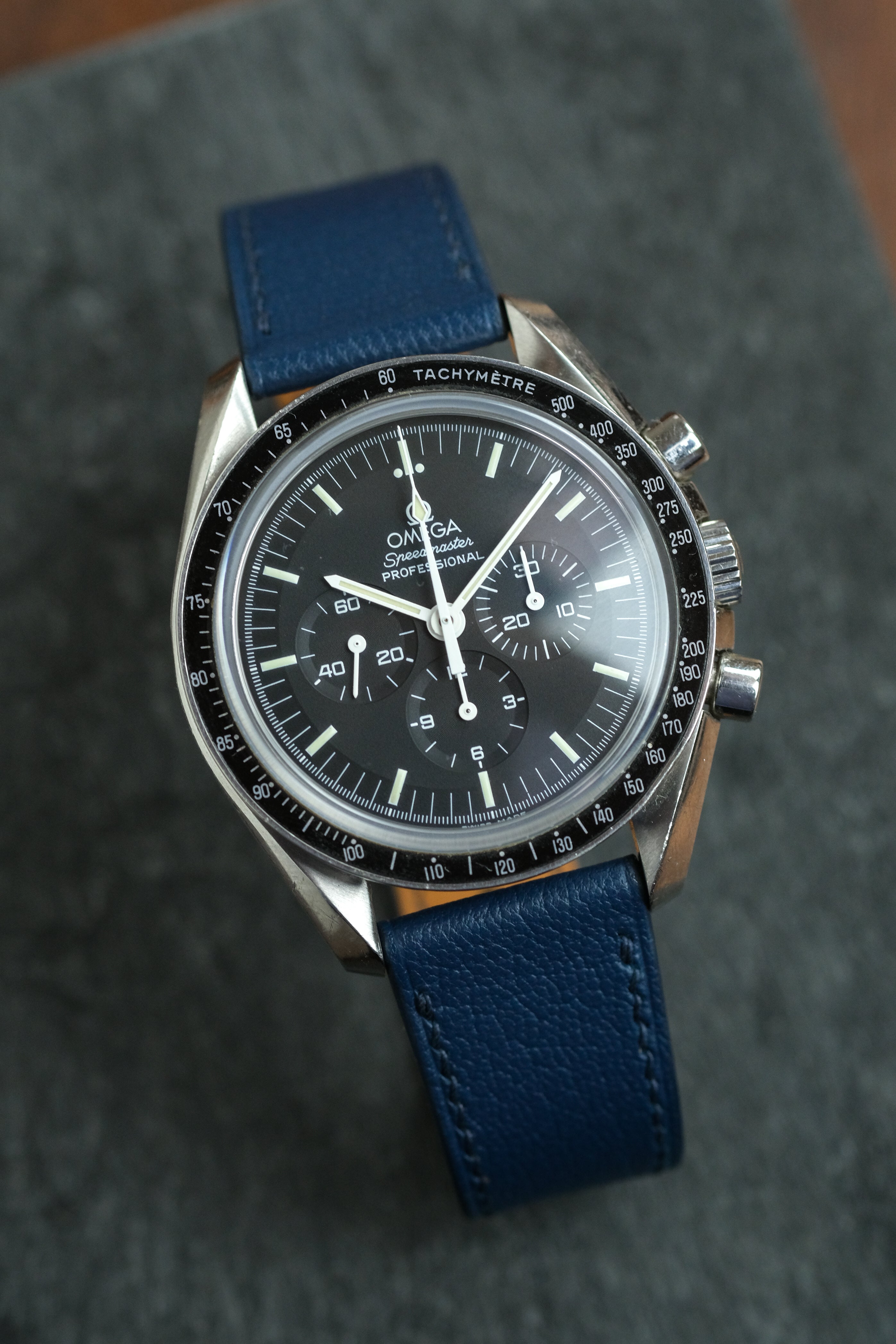 Navy Chèvre Leather Strap - Artisan Straps