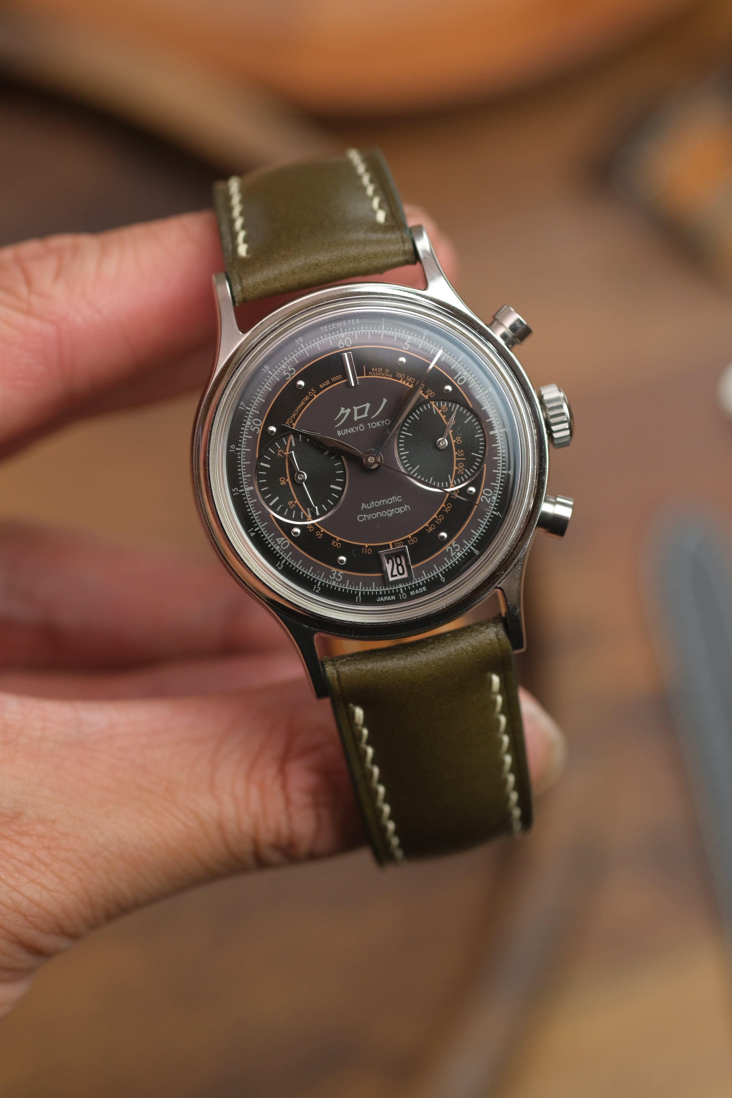 *CLEARANCE* Olive Shell Cordovan (Padded) Leather Strap