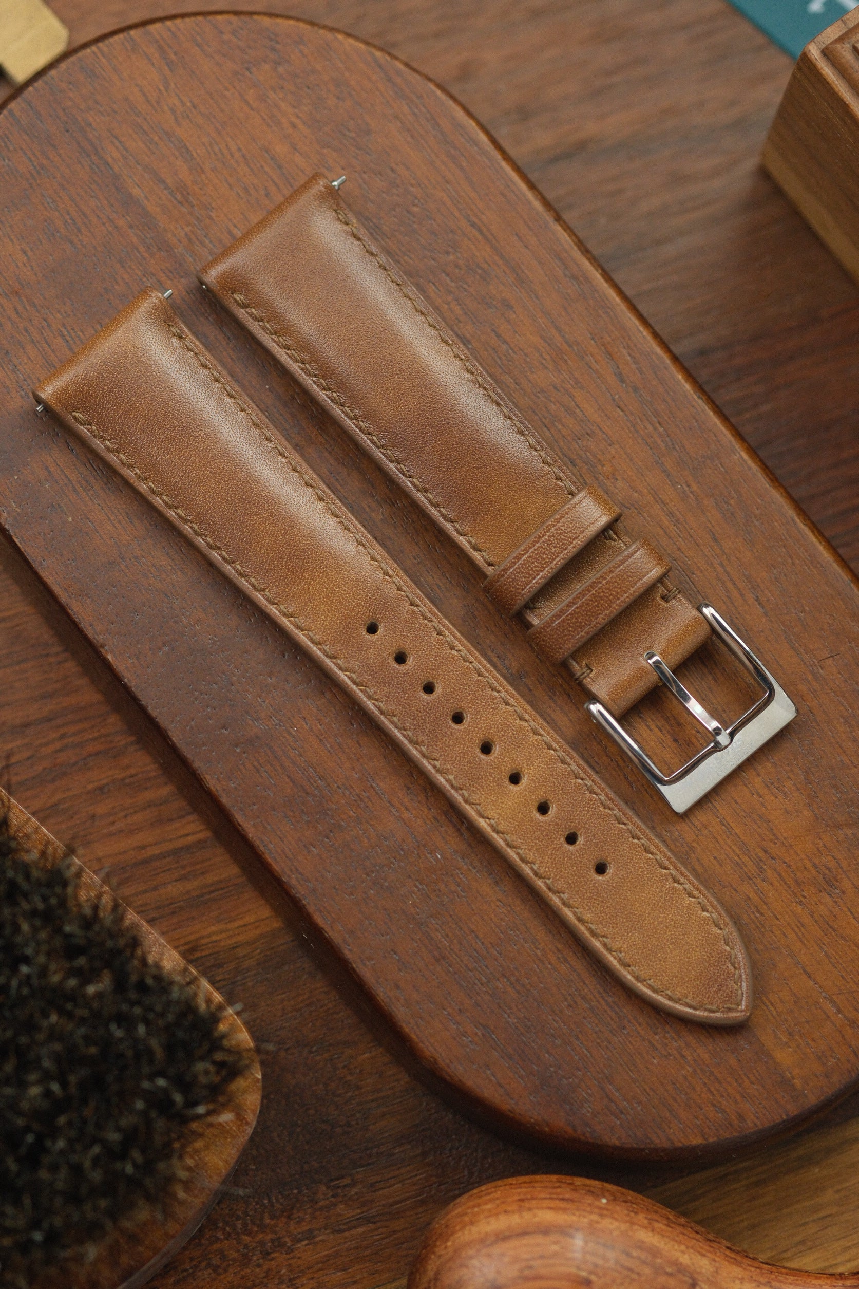 Whiskey Museum Calf (Padded) Leather Strap (Made-to-Order) - Artisan Straps