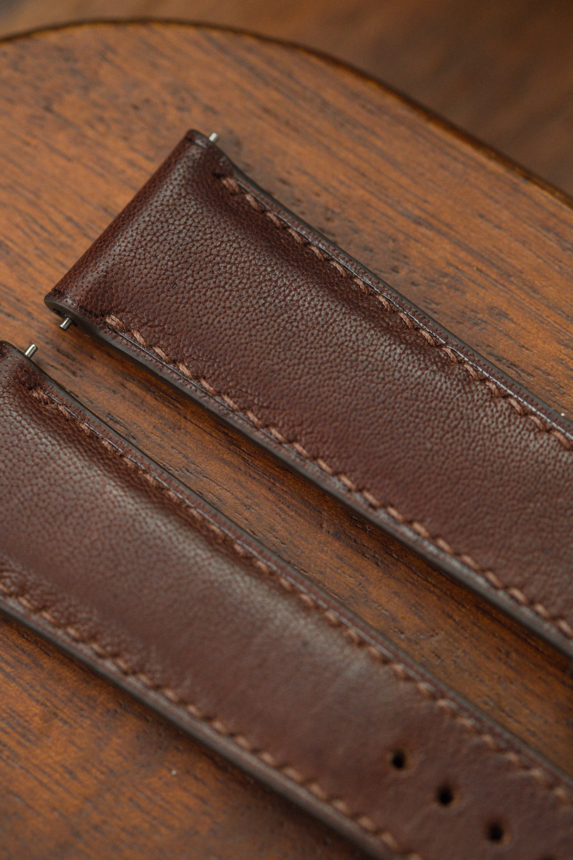 Dark Brown Kangaroo (Padded) Leather Strap - Artisan Straps