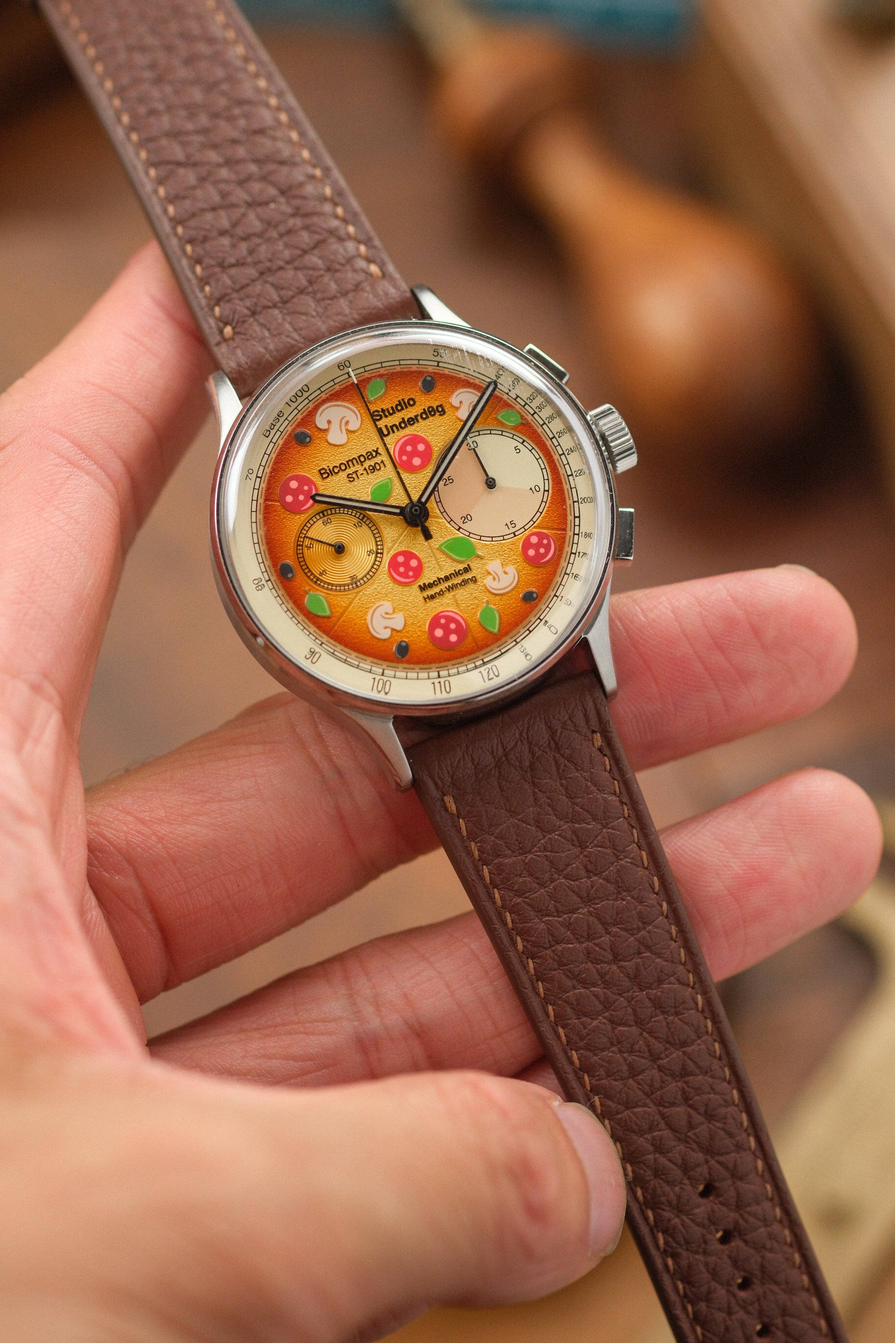 Chestnut Brown Shrunken Calf Leather Strap (Made-to-Order) - Artisan Straps