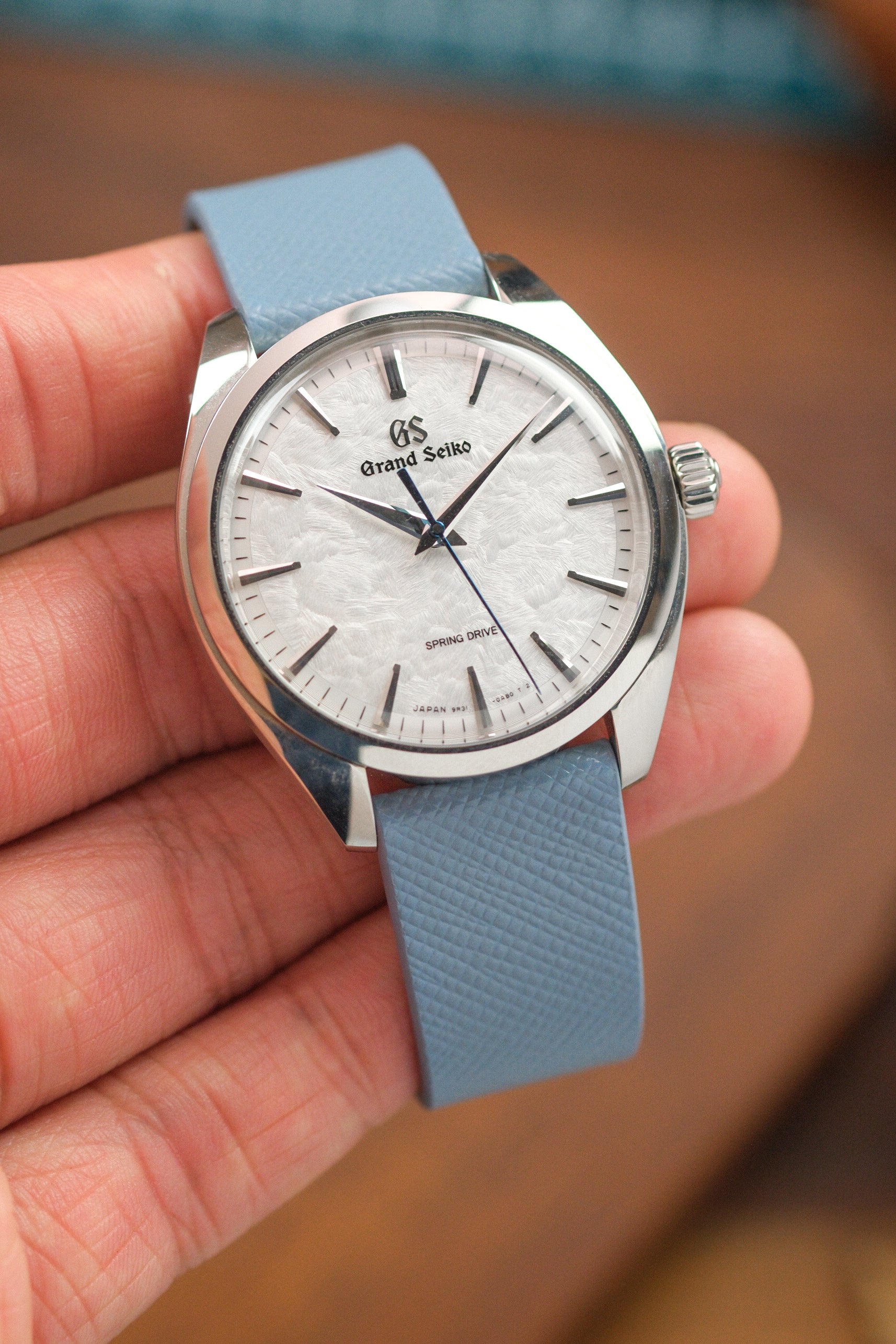 Baby Blue Saffiano Stitchless Leather Strap - Artisan Straps