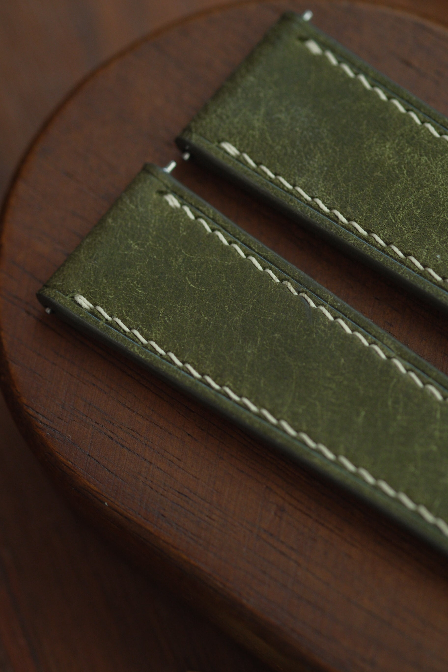 Olive Pueblo Leather Strap - Artisan Straps