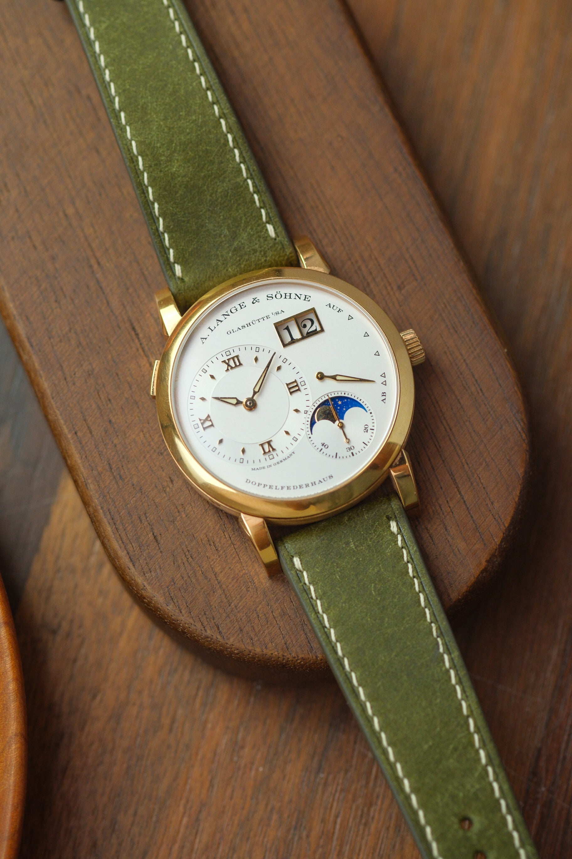 Olive Pueblo Leather Strap - Artisan Straps