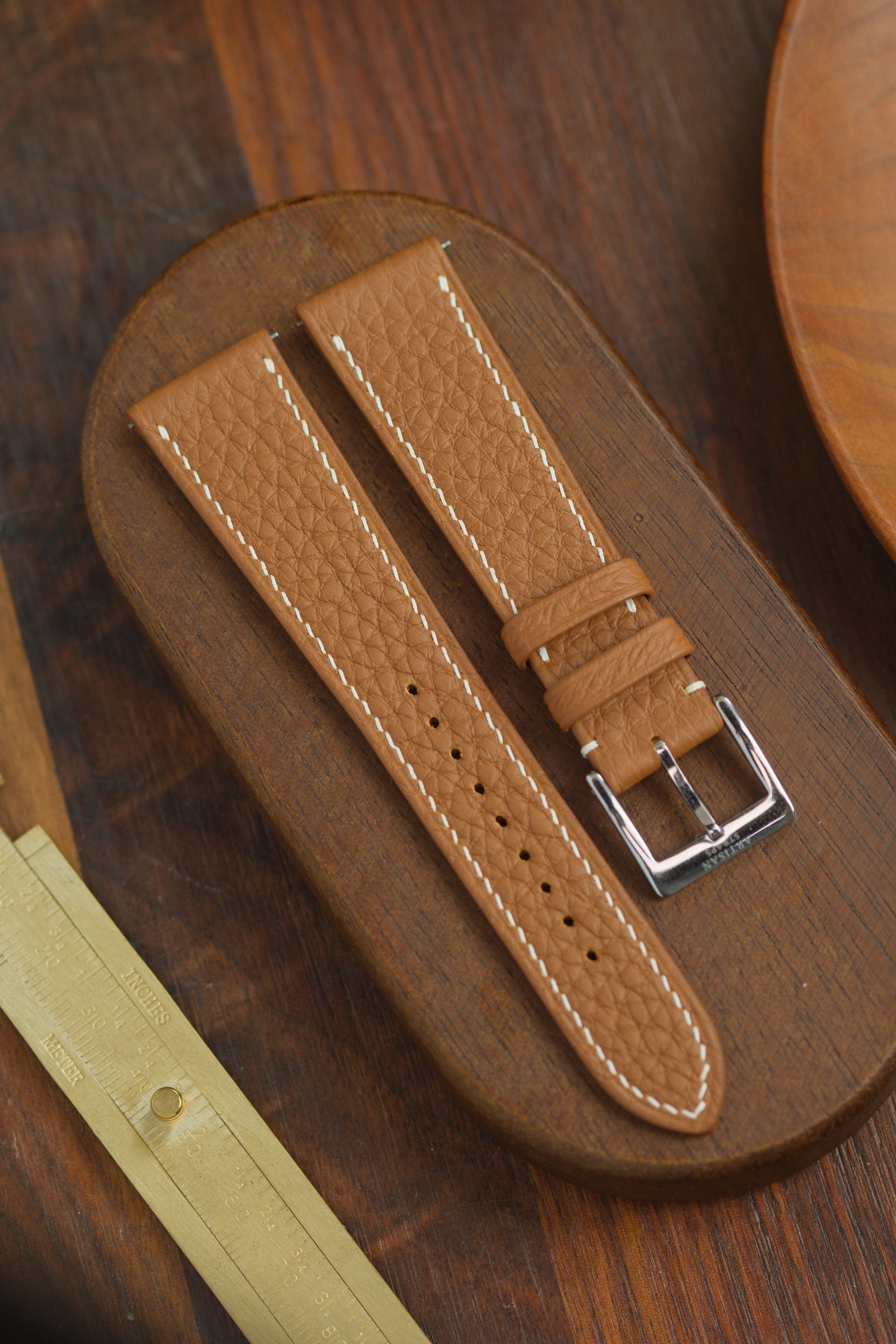 Tan Shrunken Calf Leather Strap
