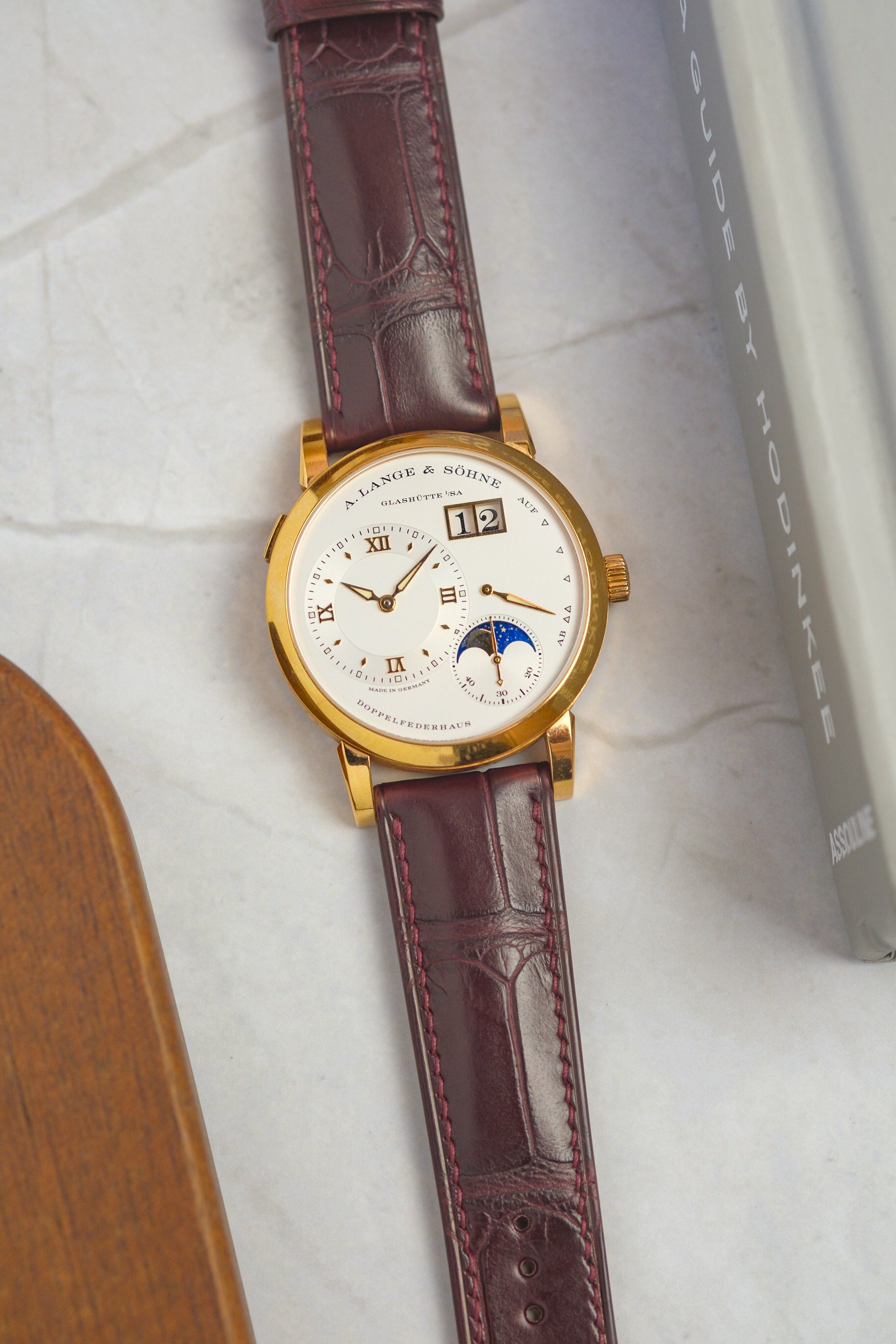 Burgundy Alligator (Padded) Leather Strap - Artisan Straps