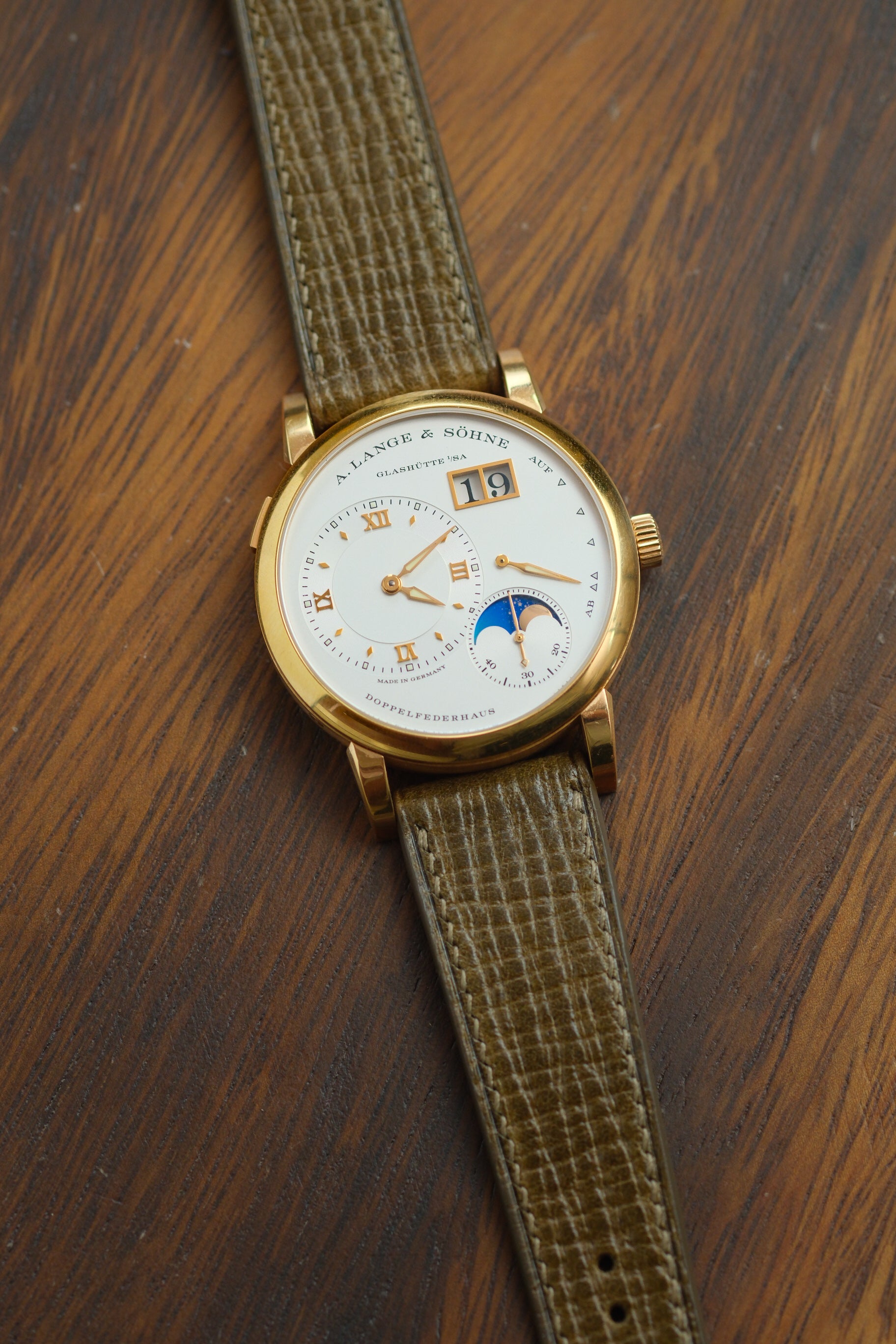 Olive Green Palmer Leather Strap - Artisan Straps