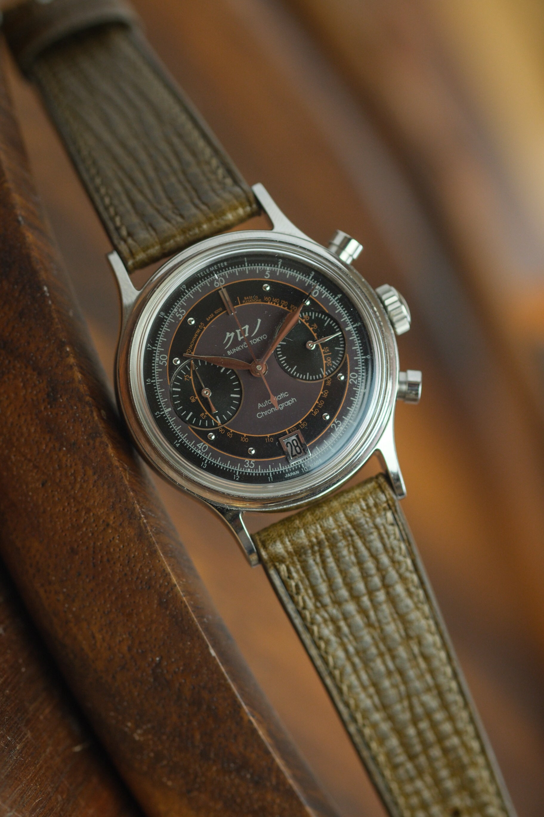 Olive Green Palmer Leather Strap - Artisan Straps