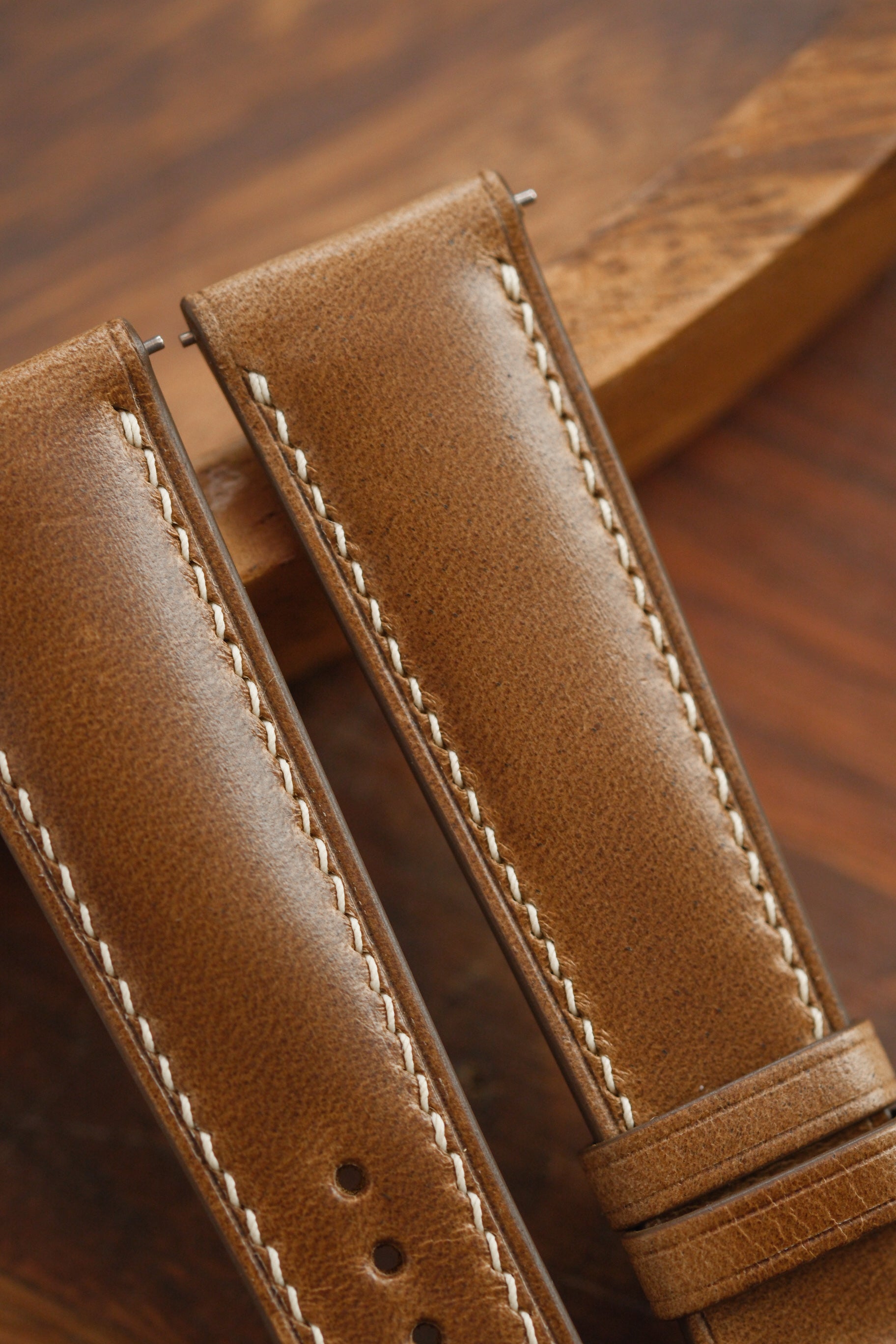 Natural Chromexcel (Padded) Leather Strap - Artisan Straps