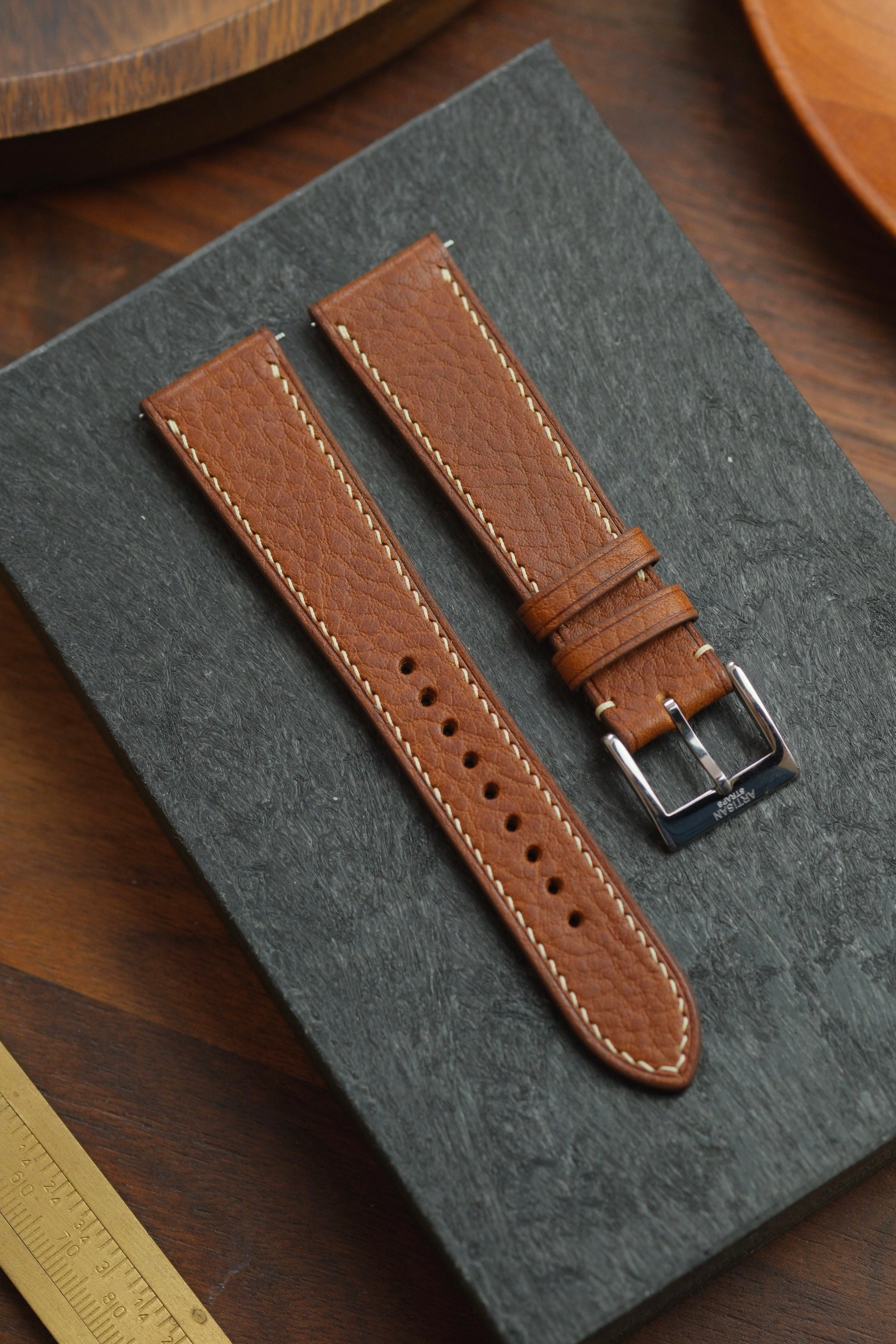 Whiskey Minerva Box Leather Strap - Artisan Straps
