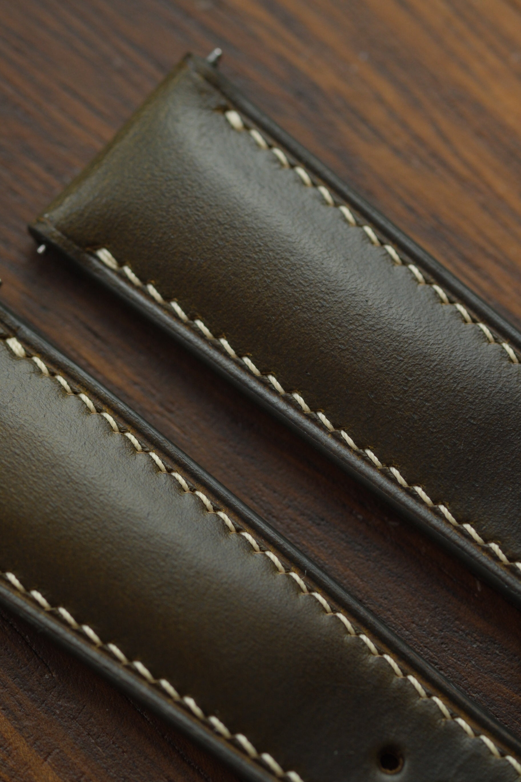 Dark Olive Horween Chromexcel (Padded) Leather Strap