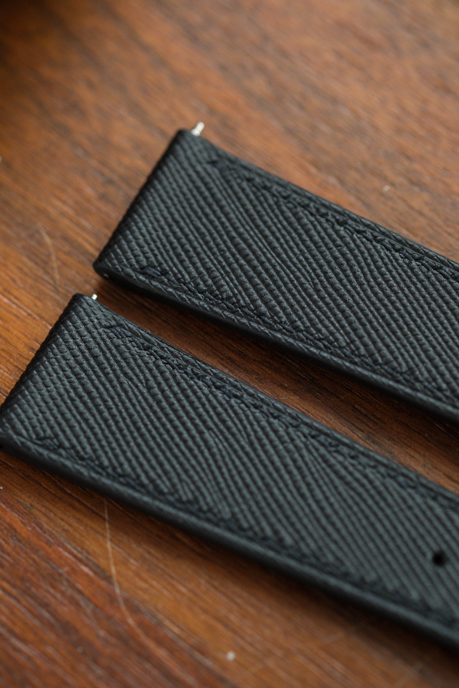 Black Saffiano Leather Strap - Artisan Straps