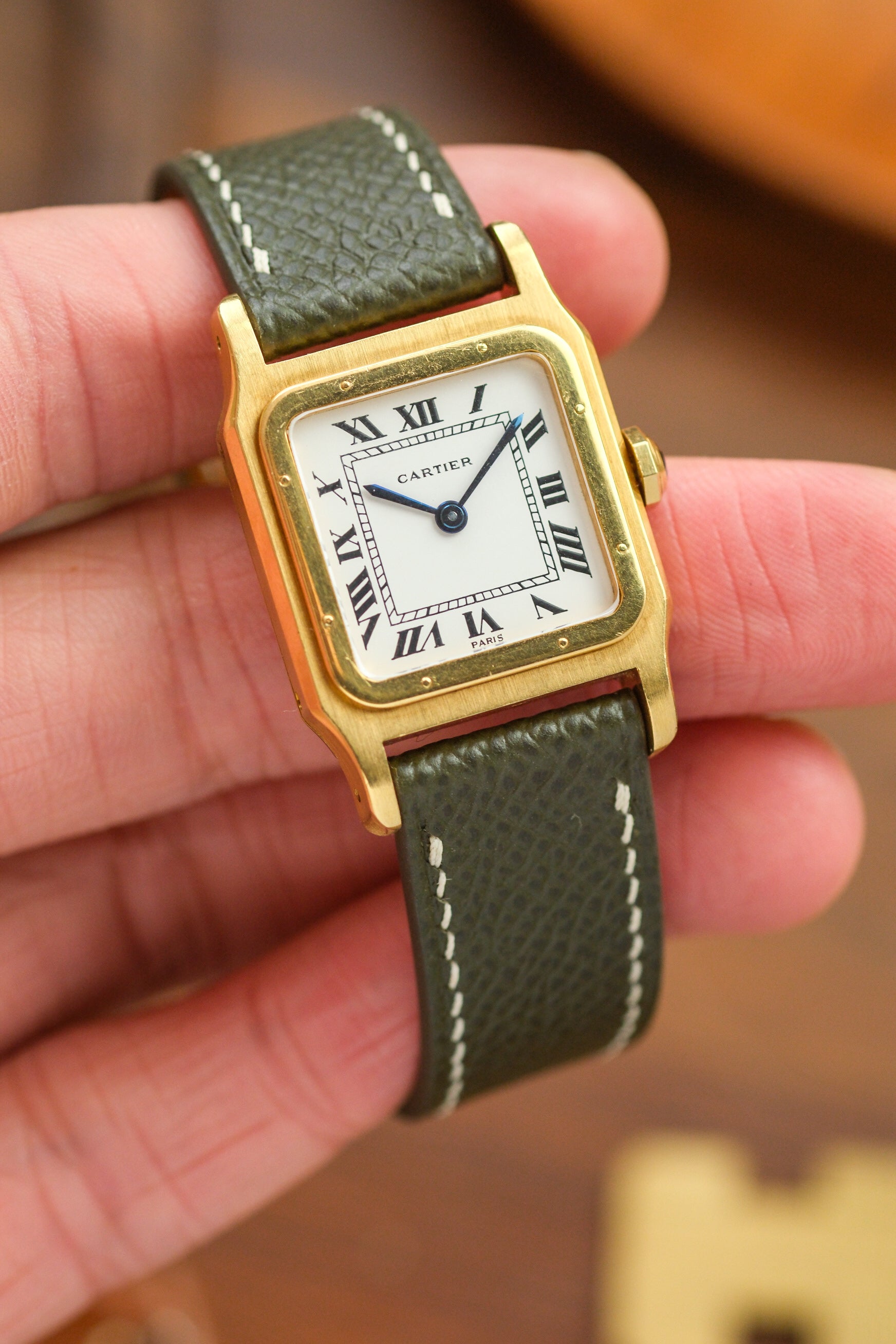 Olive Green Epsom Leather Strap - Artisan Straps