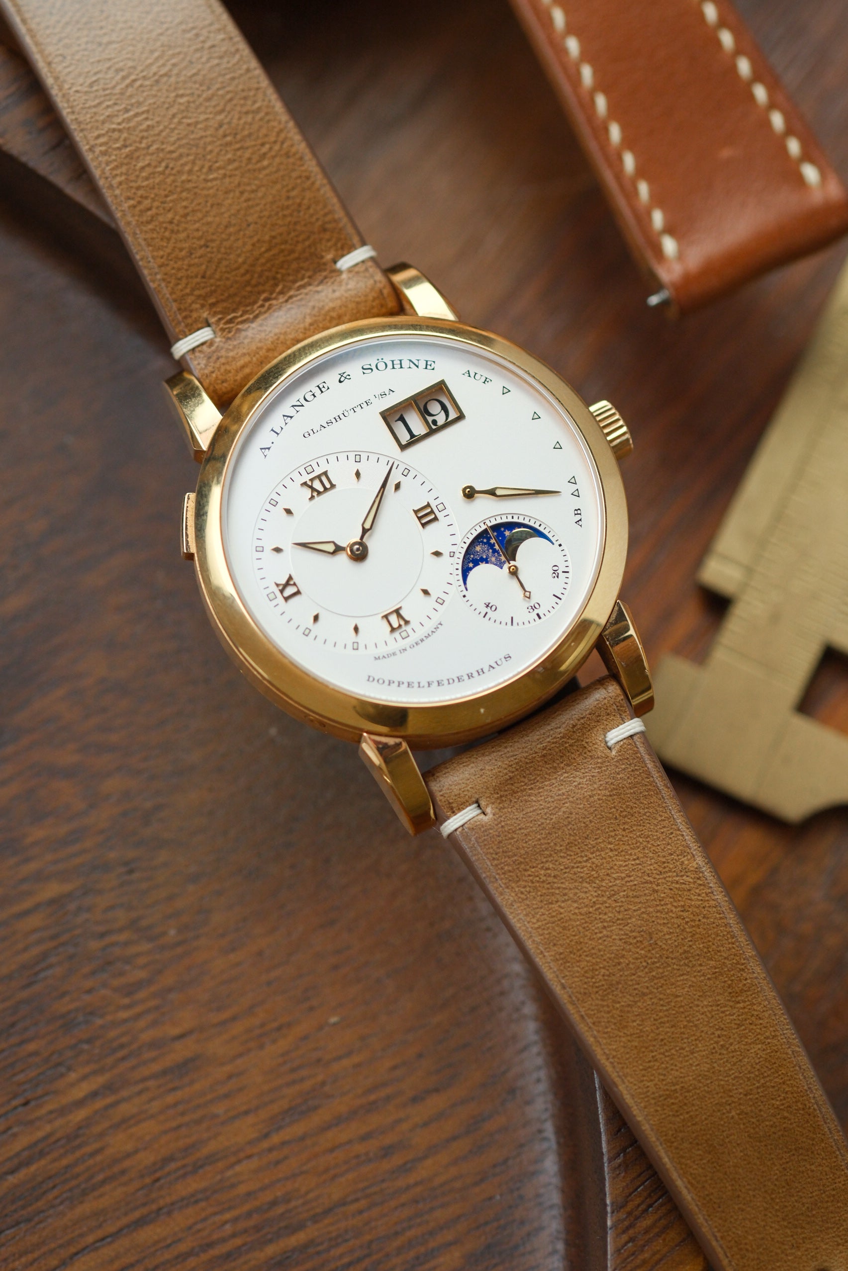 Natural Horween Chromexcel (Two-Stitch) Leather Strap - Artisan Straps
