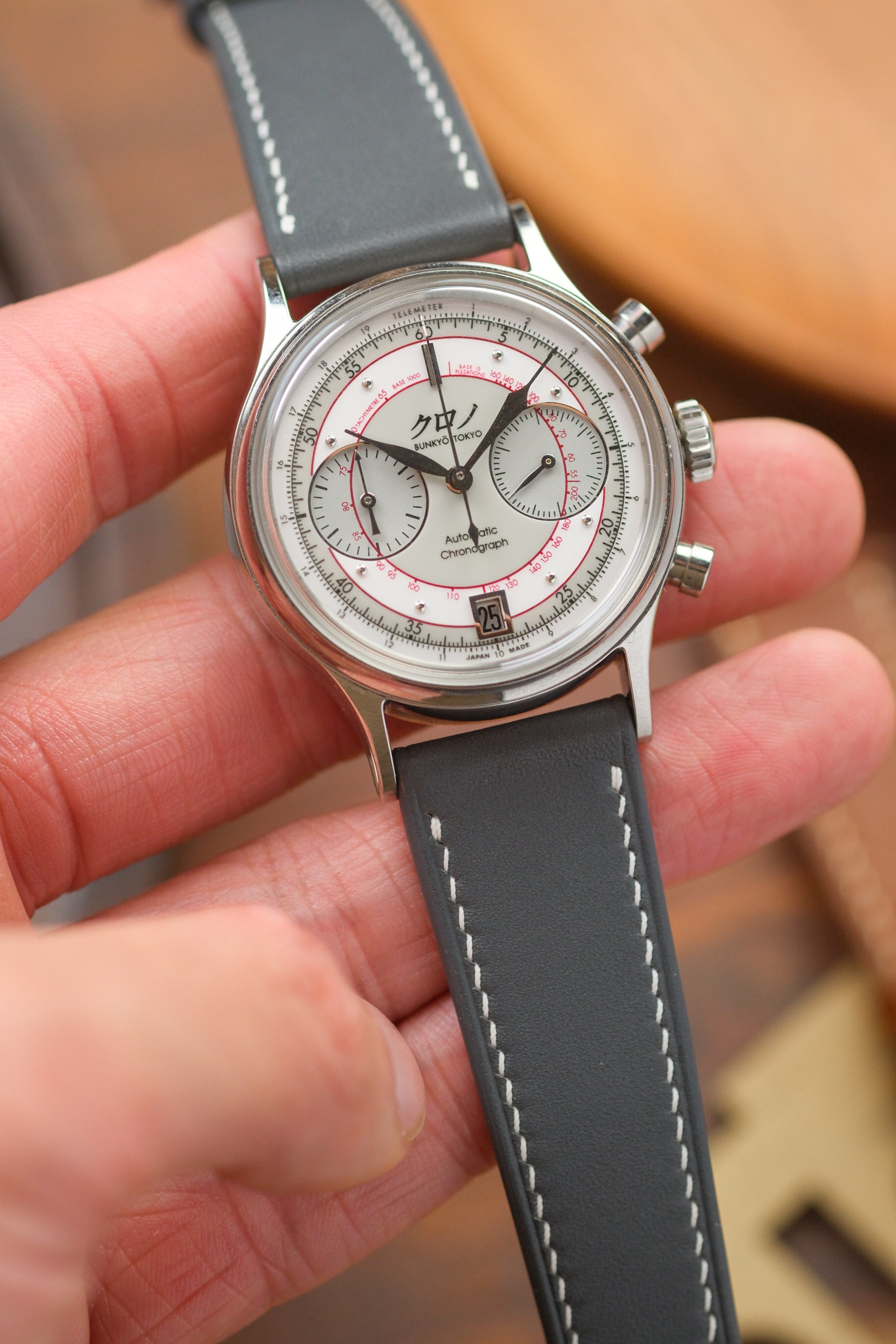 Grey Baranil Leather Strap - Artisan Straps