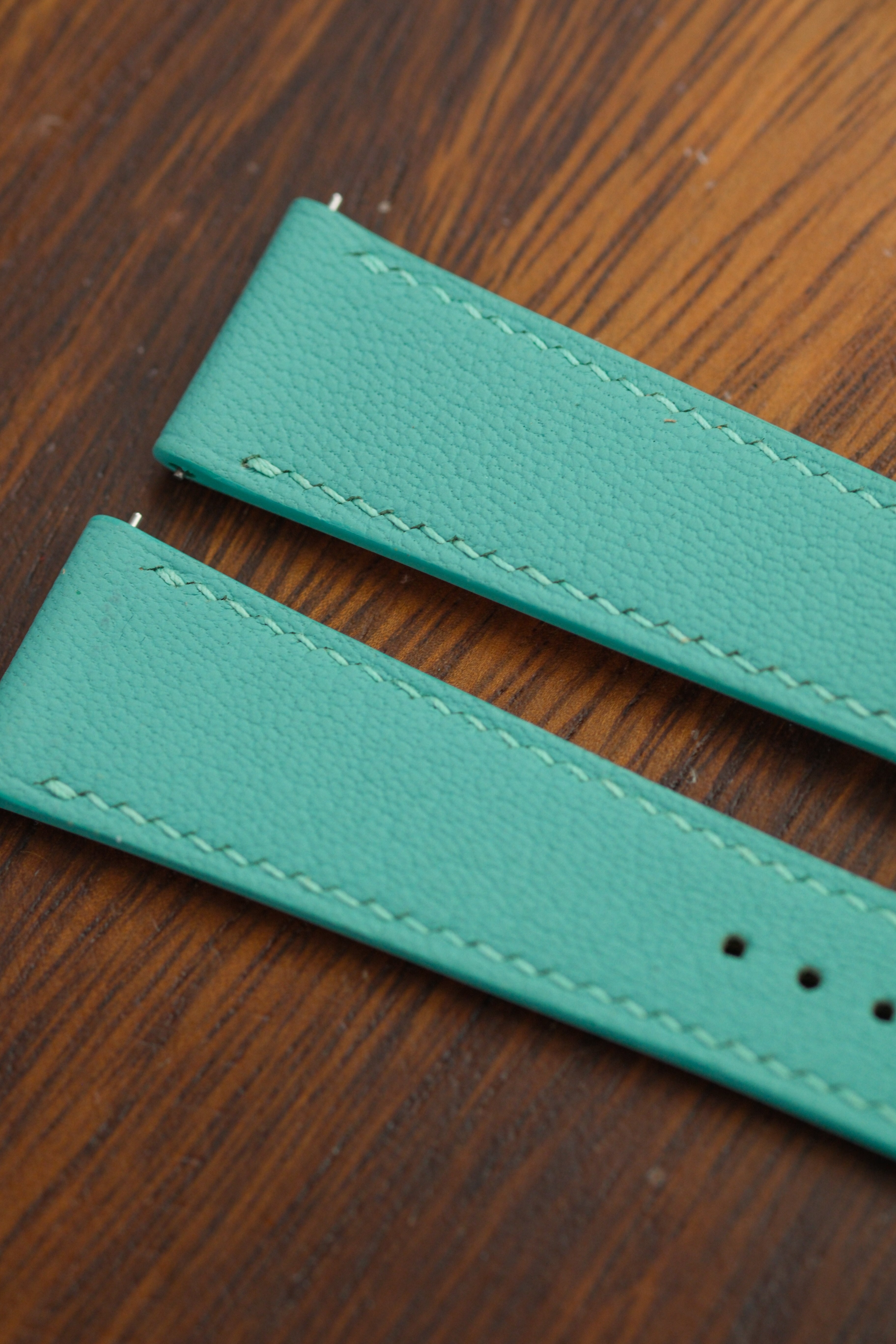 Teal Blue Chèvre Leather Strap - Artisan Straps