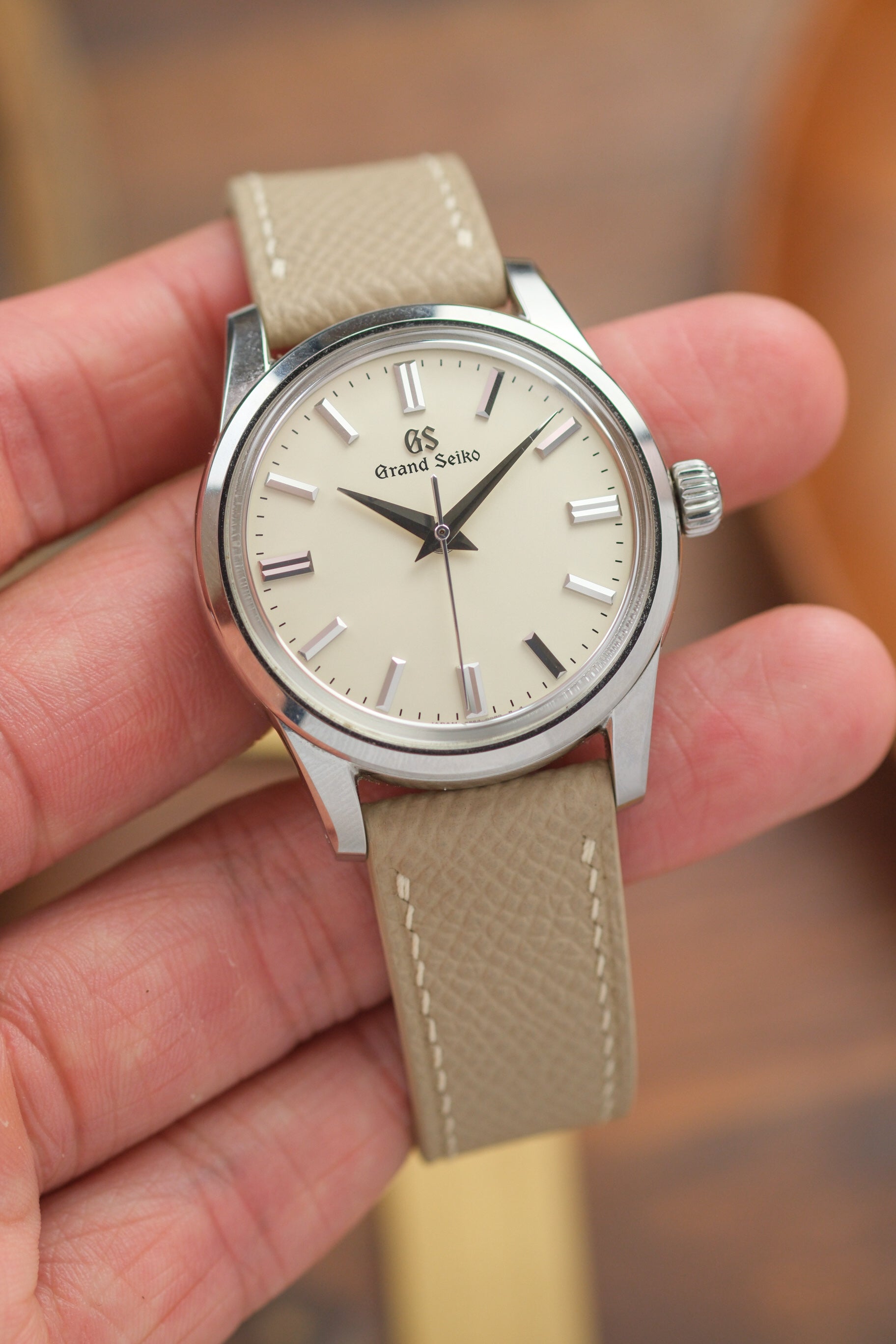 Beige Epsom Leather Strap (MTO) - Artisan Straps