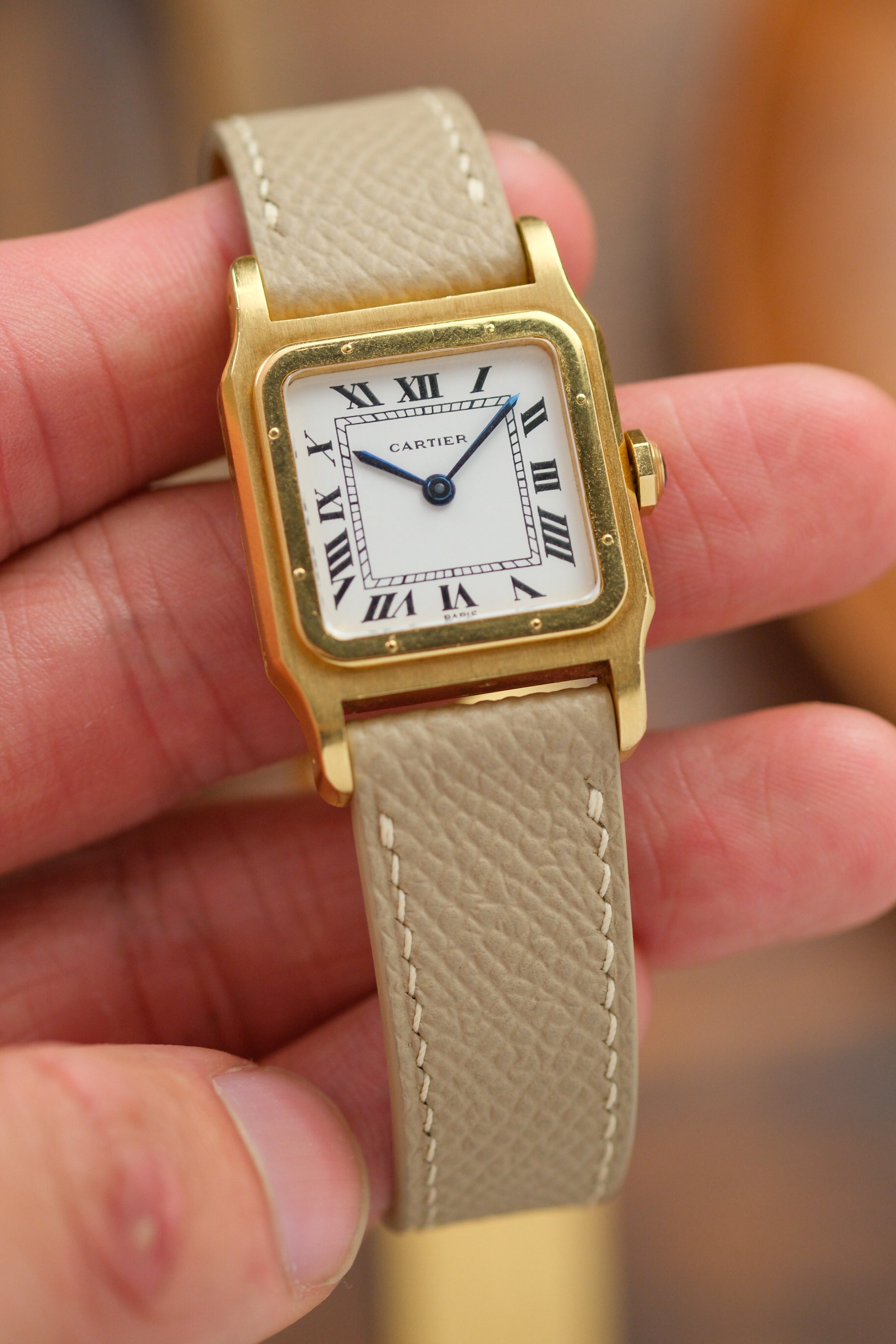 Beige Epsom Leather Strap (MTO) - Artisan Straps
