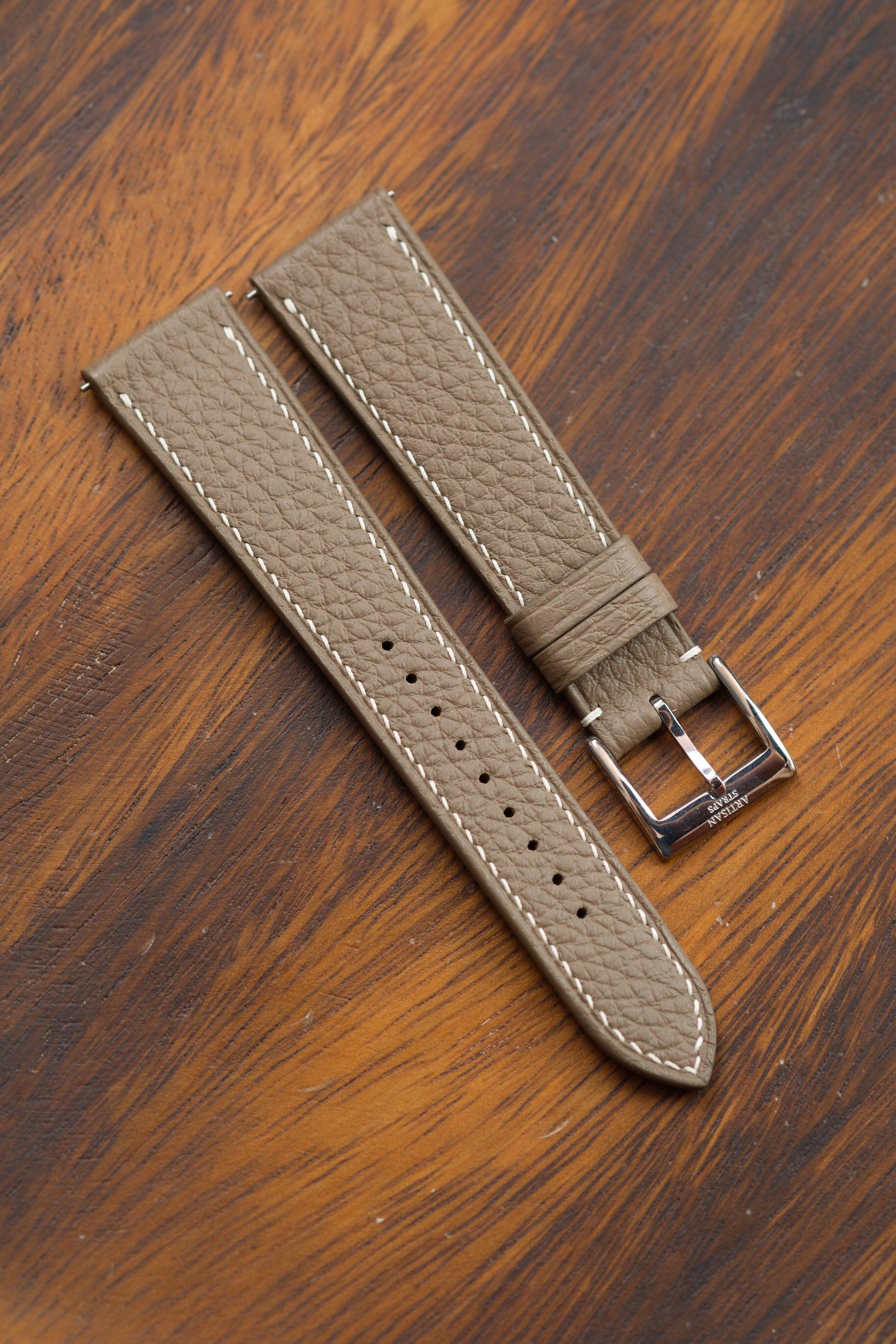 Taupe Shrunken Calf Leather Strap