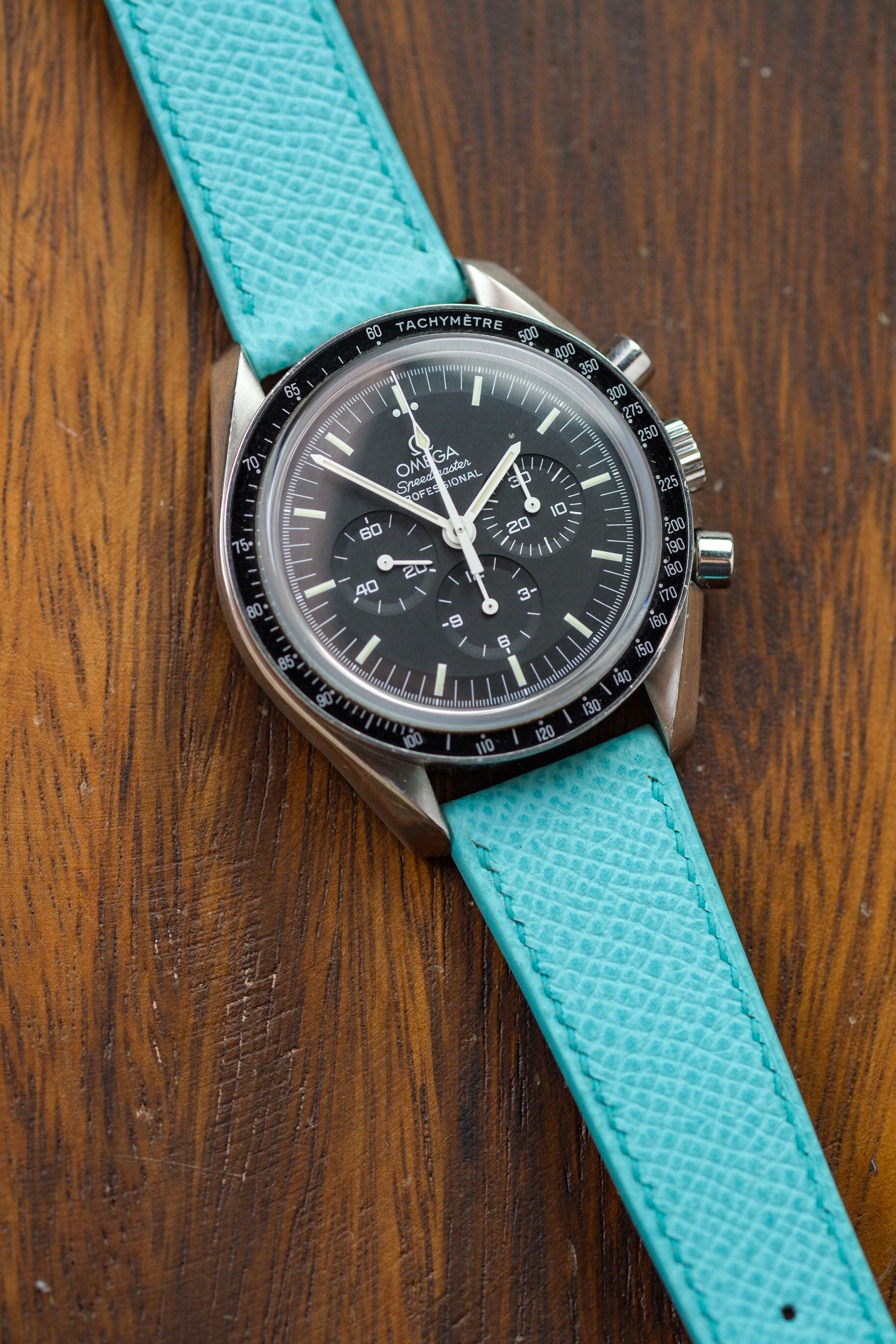 Turquoise Blue Epsom Leather Strap - Artisan Straps