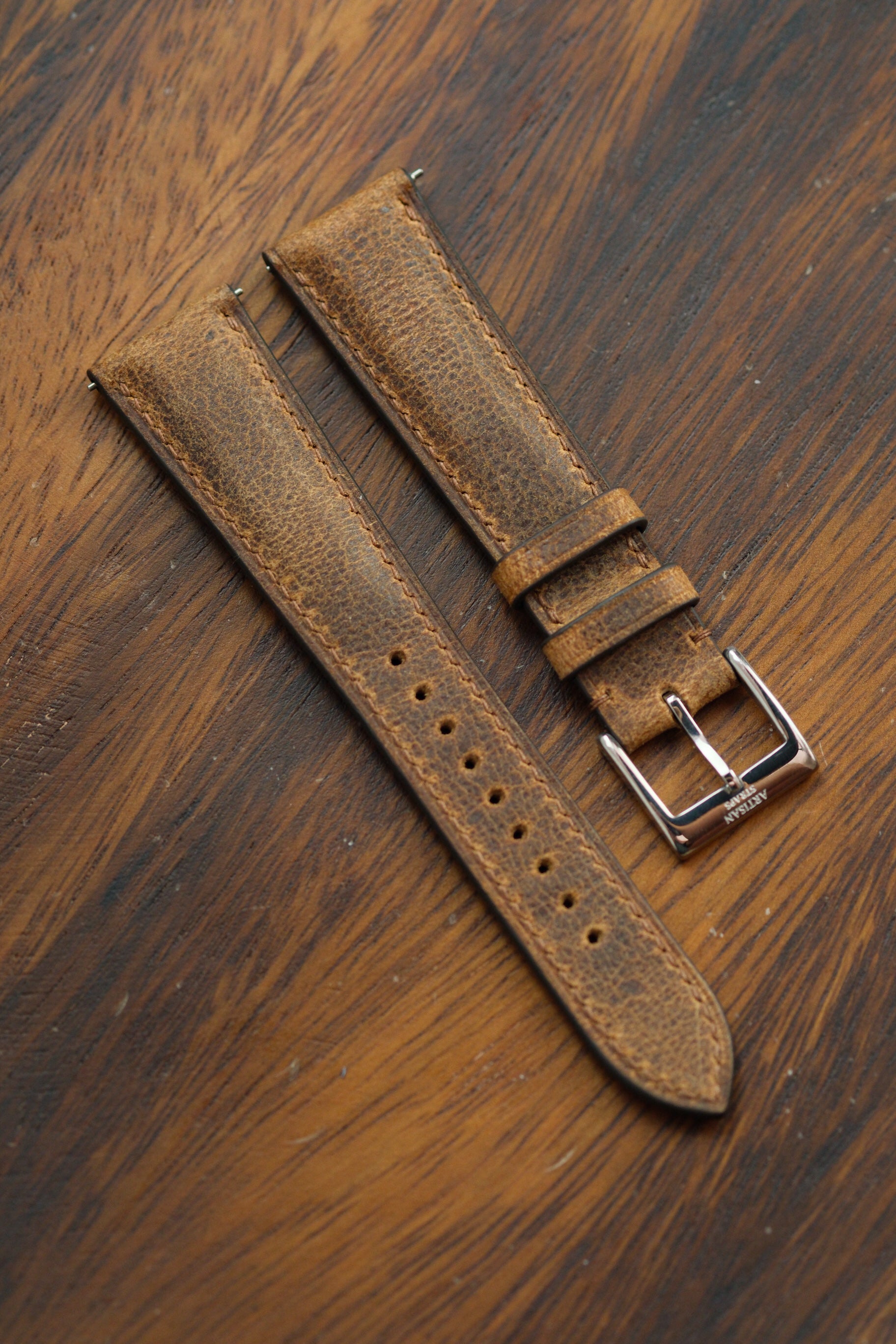 Shamwari Brown African Kudu (Padded) Leather Strap