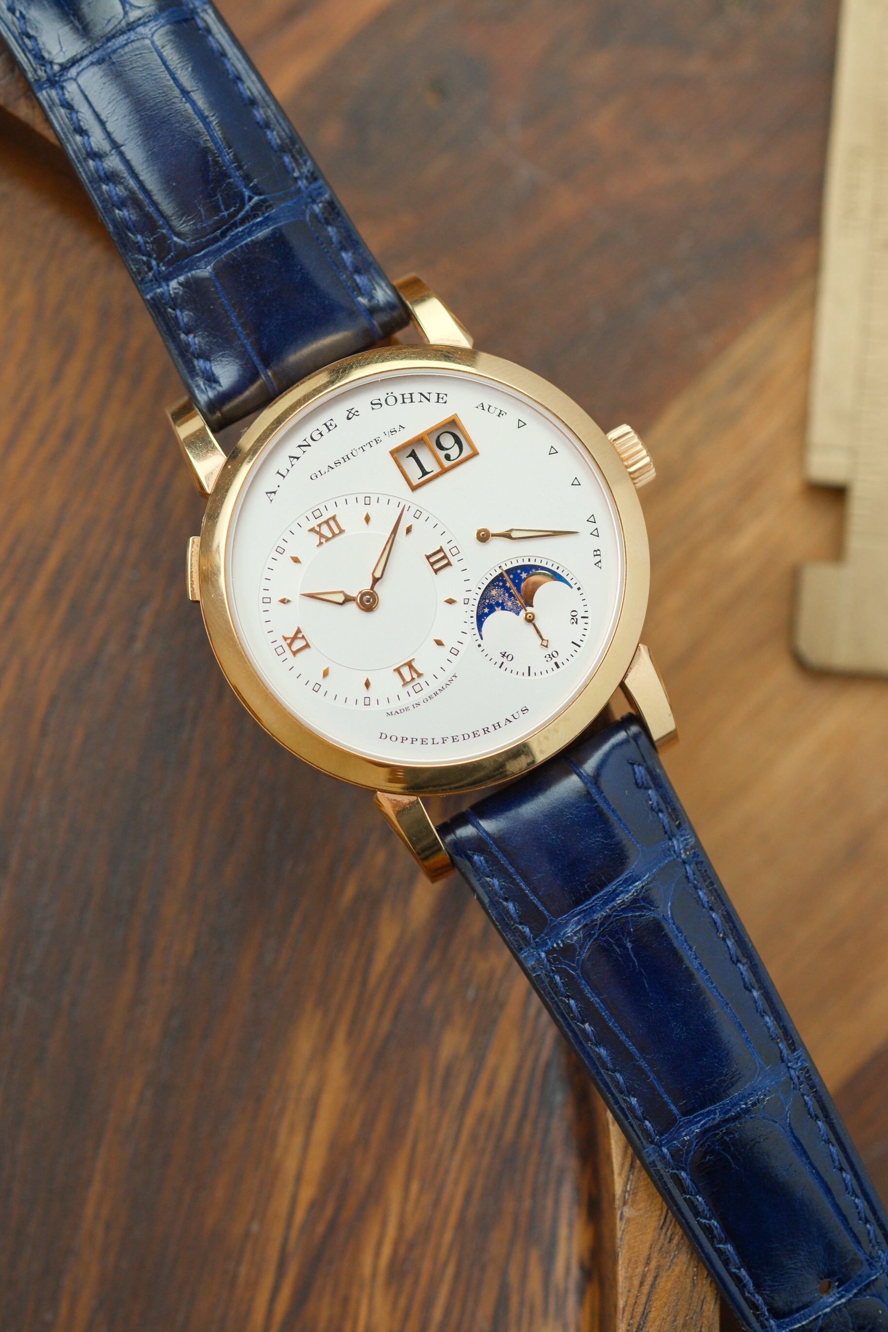 Blue Millenium Alligator (Padded) Leather Strap