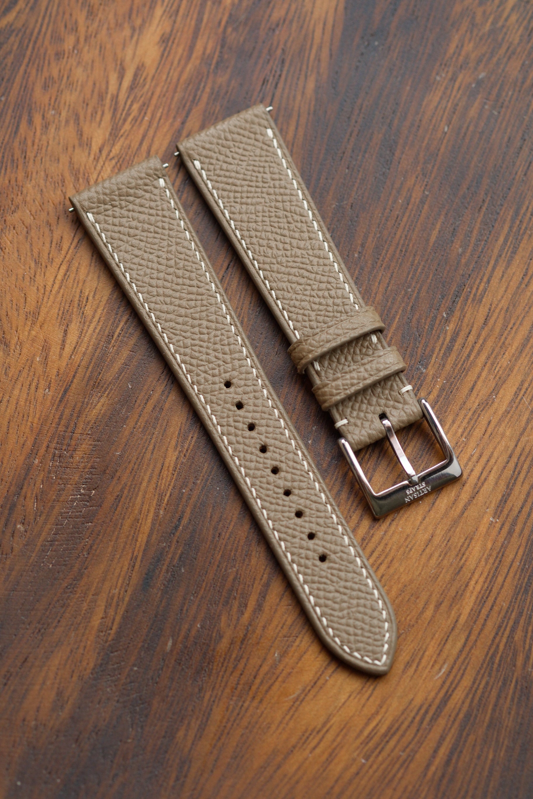 Taupe Epsom Leather Strap
