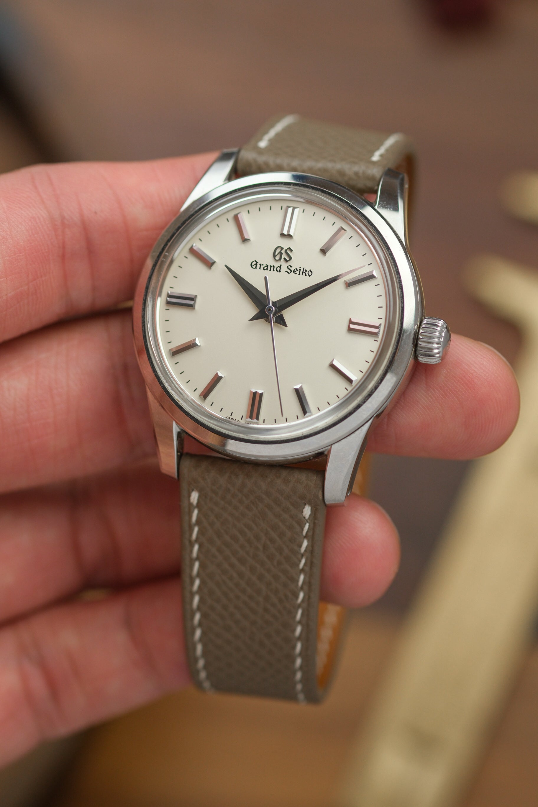 Taupe Epsom Leather Strap