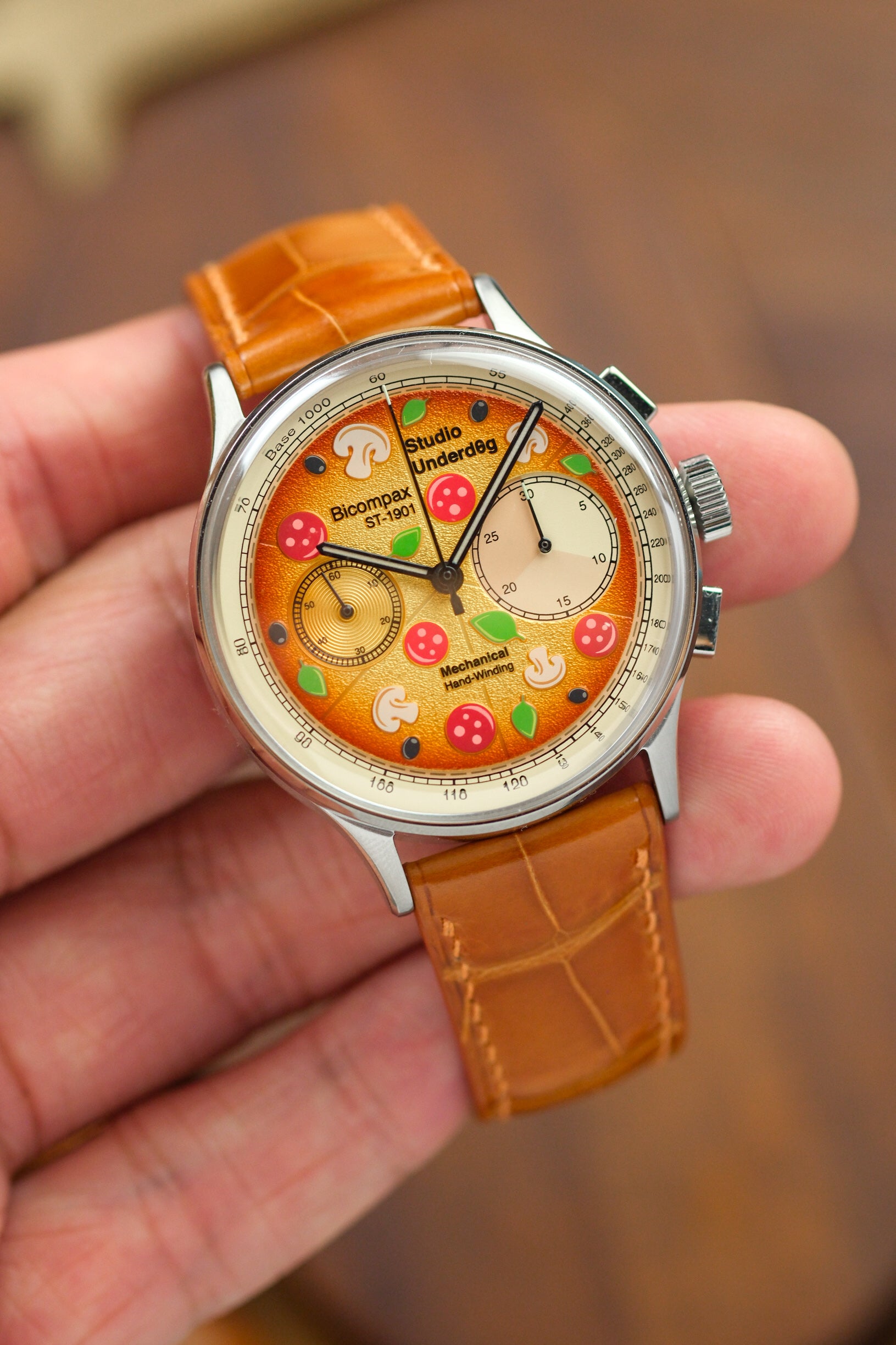 Tangerine Glazed Alligator (Padded) Leather Strap