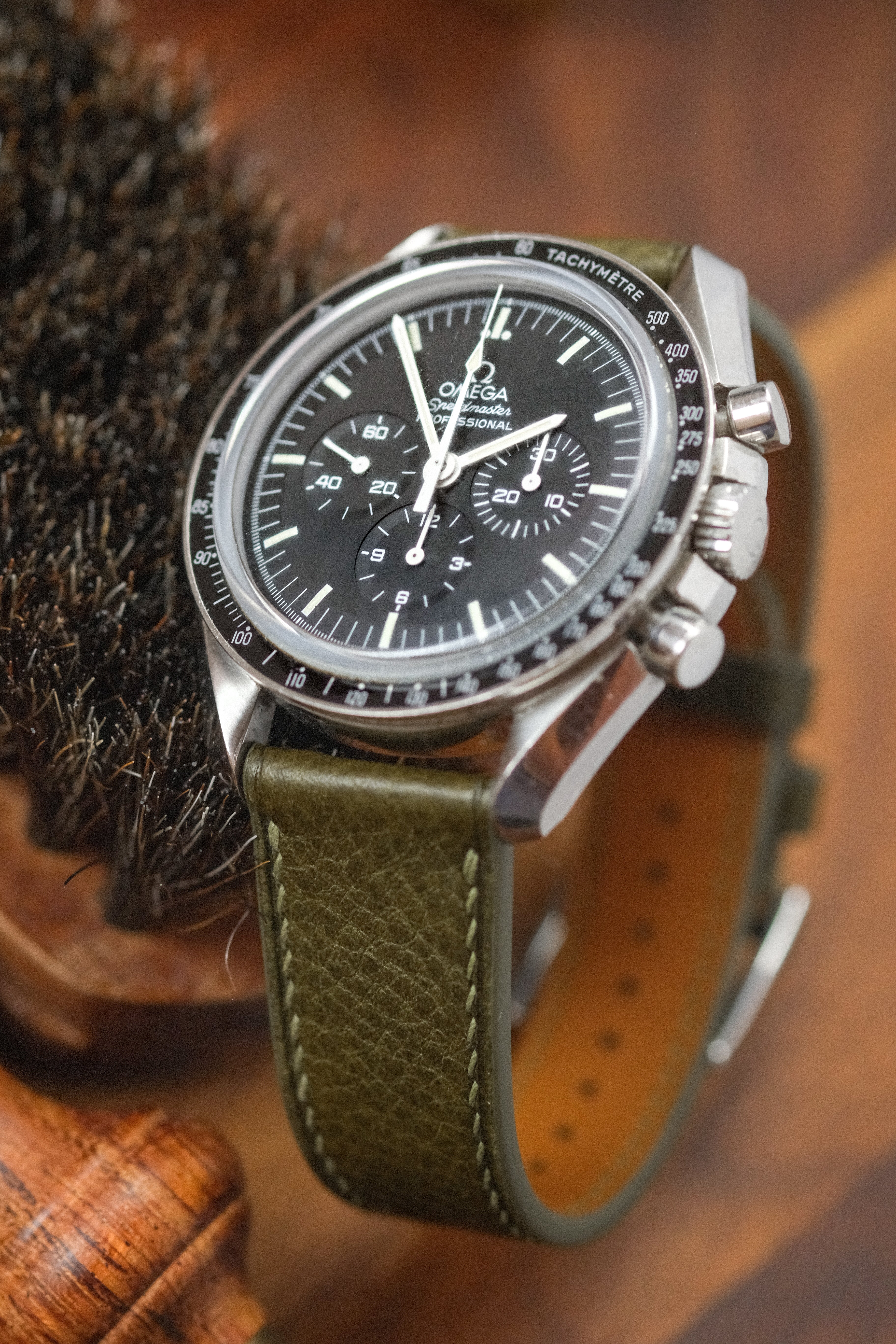 Olive Minerva Box Leather Strap (MTO)