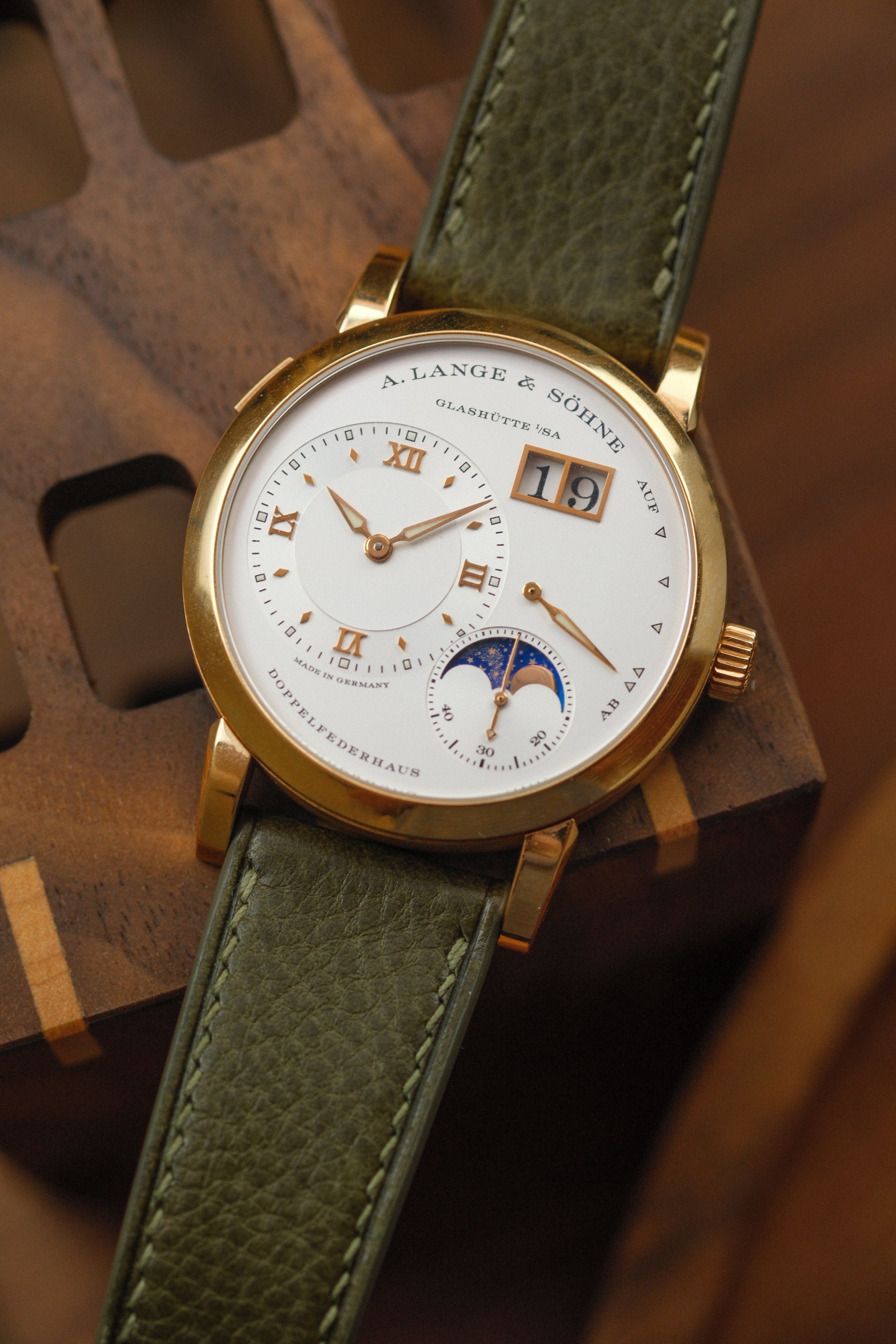 Olive Minerva Box Leather Strap (MTO)