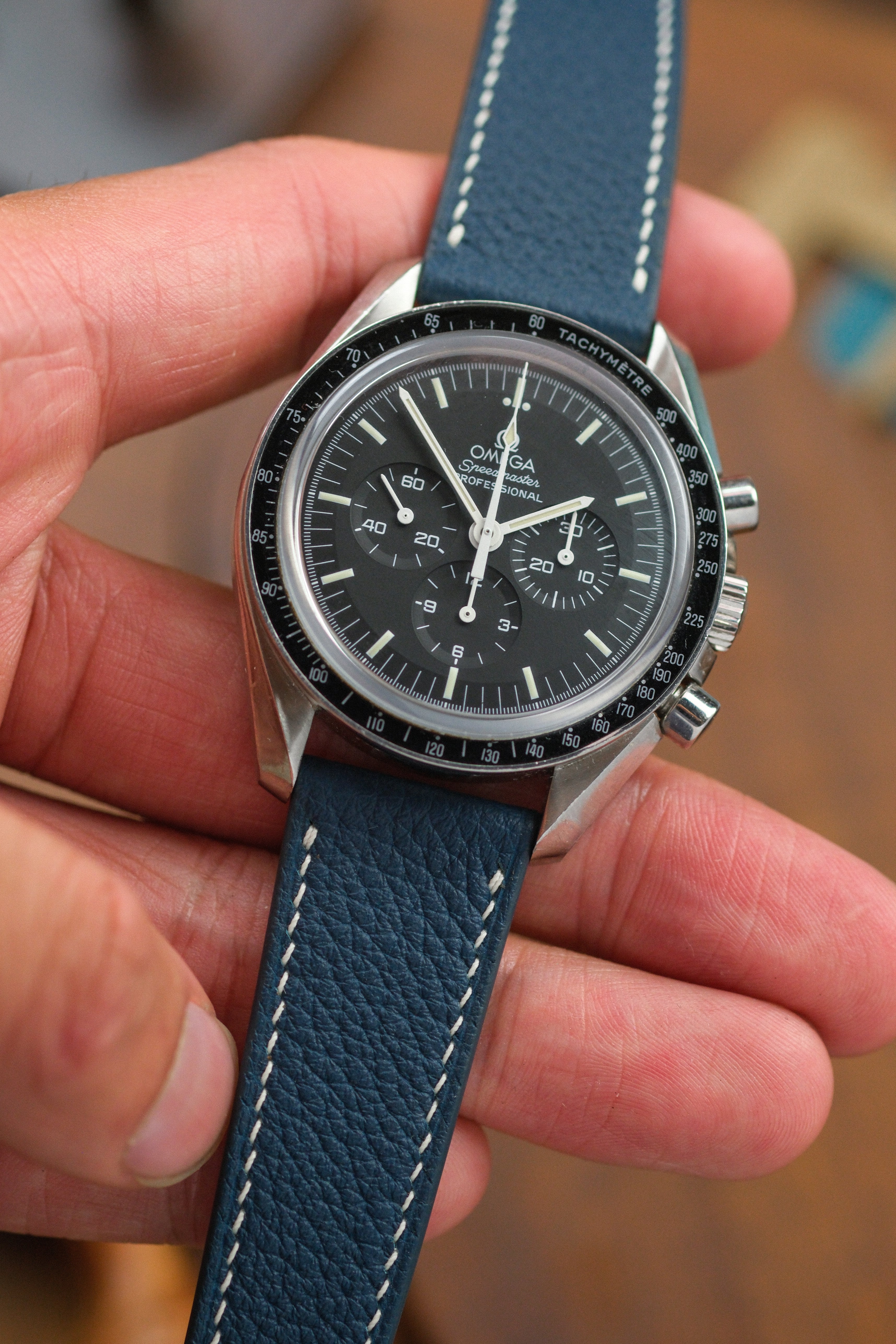 深绿色缩绒小牛皮表带